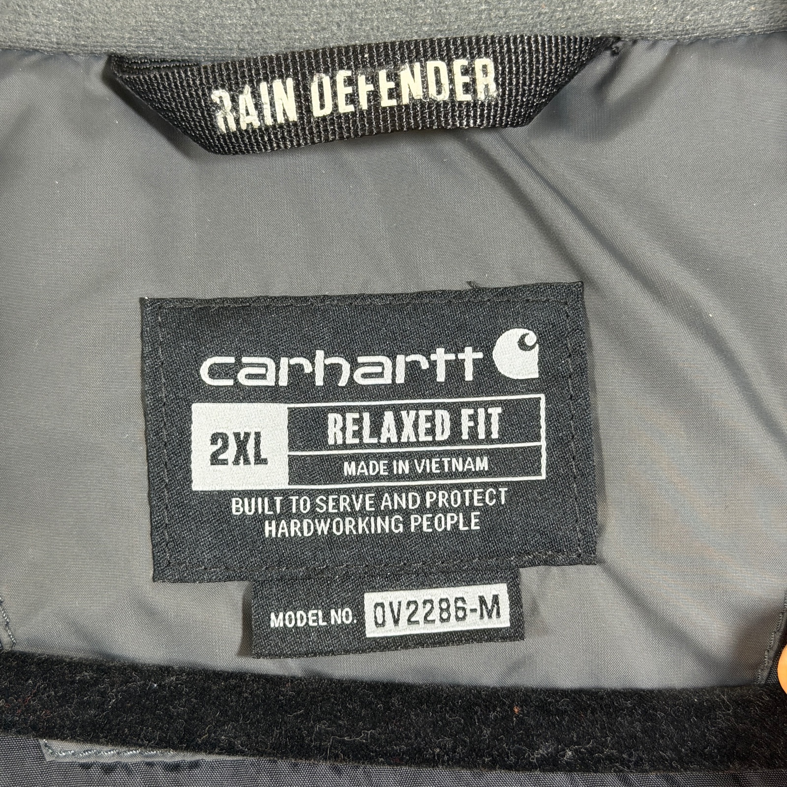 Carhartt Rain Defender Puff Vest Mens 2XL Gray Full Zip Water Resistant Outdoor thumbnail 5