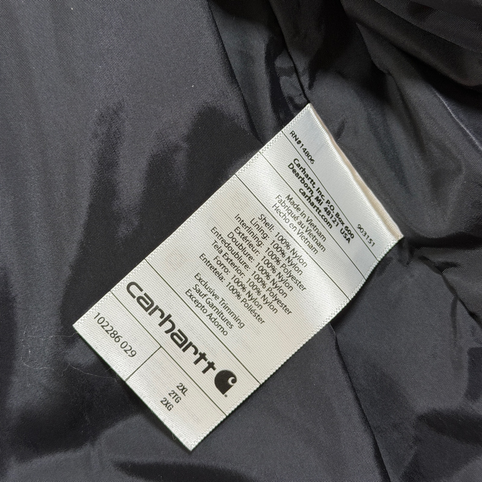Carhartt Rain Defender Puff Vest Mens 2XL Gray Full Zip Water Resistant Outdoor thumbnail 11
