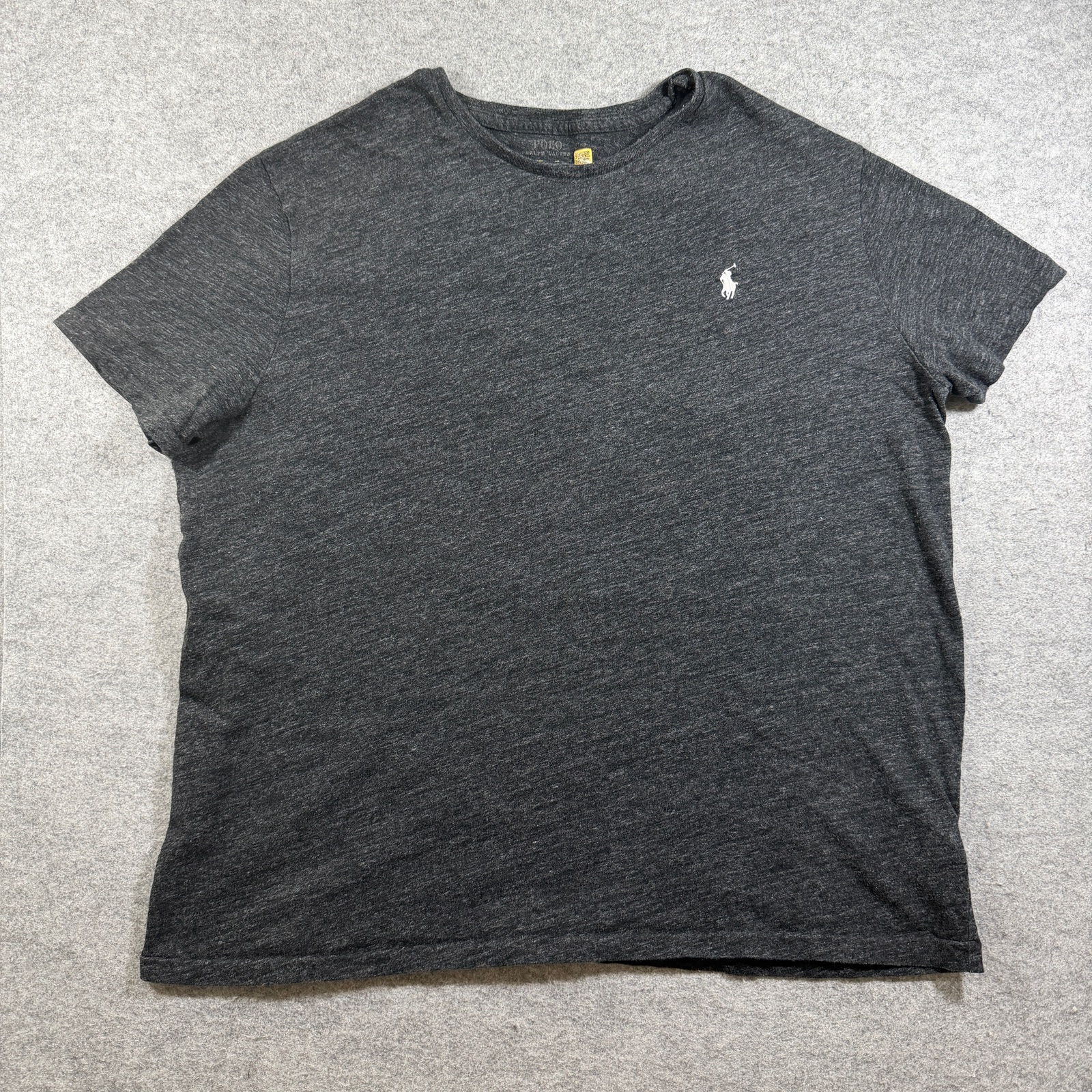 Polo Ralph Lauren T Shirt Mens XL Gray Embroidered Pony Logo Crew Neck Classic