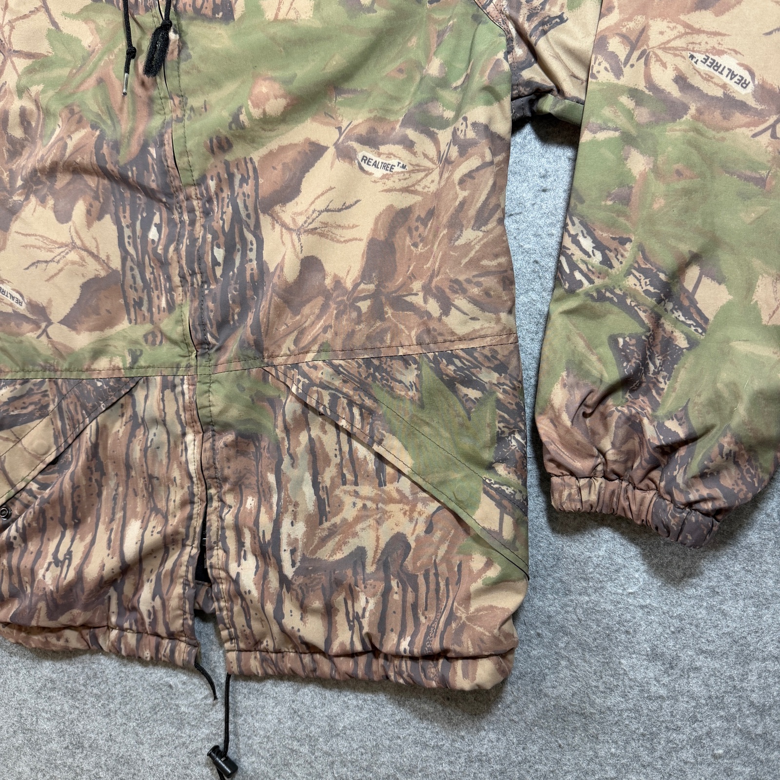 VTG Walls Water-Pruf Camo Jacket Mens L Realtree Hooded Full Zip Hunting Outdoor thumbnail 9