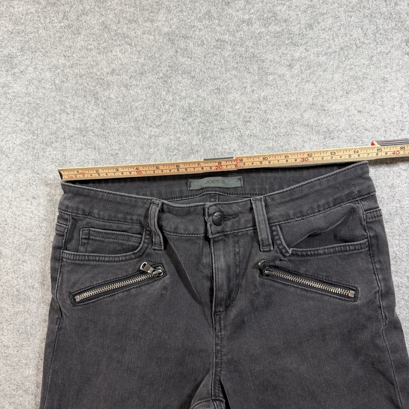 Joe's Jeans Brynn Skinny Womens 29 Black Faded Denim Stretch Zip Pockets thumbnail 6