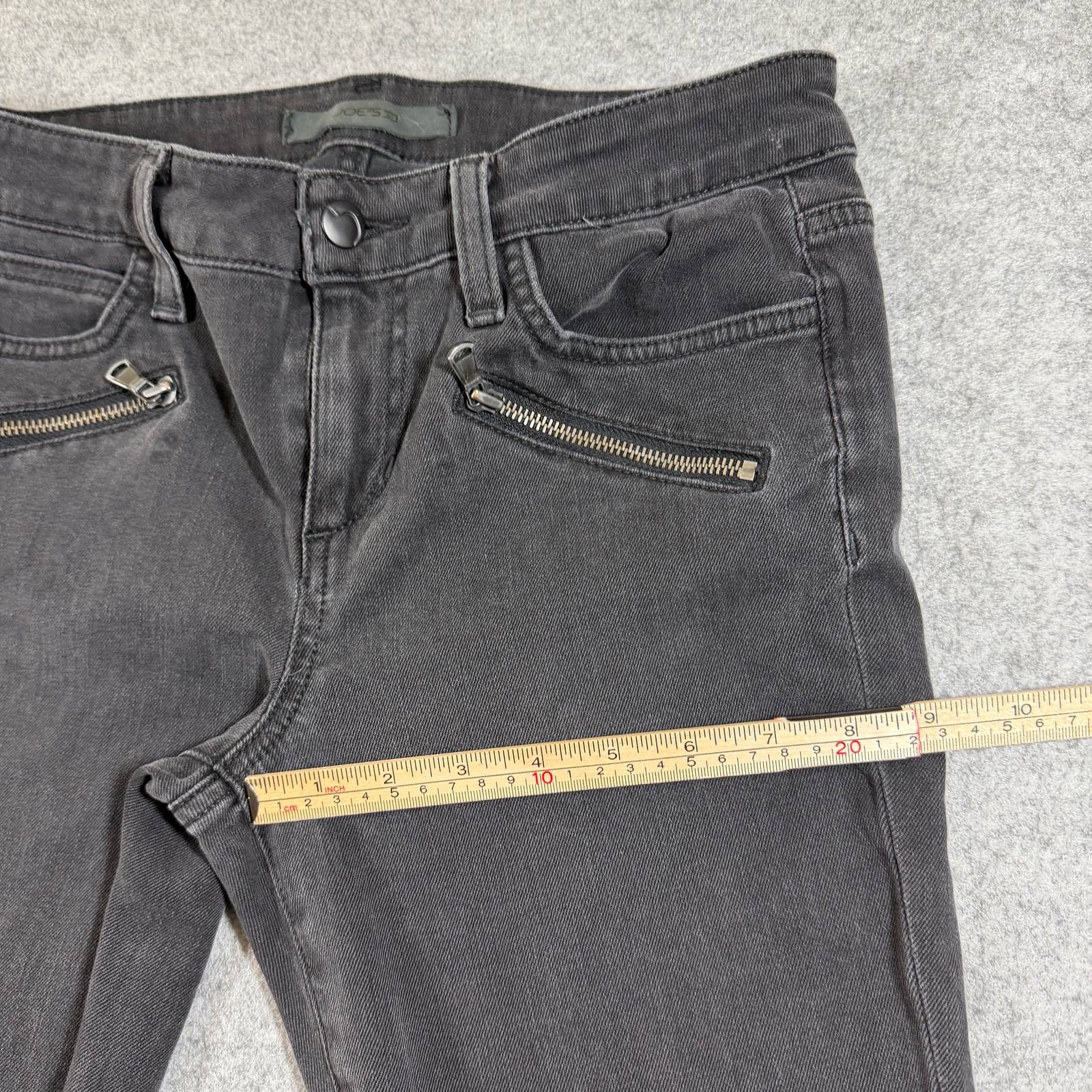 Joe's Jeans Brynn Skinny Womens 29 Black Faded Denim Stretch Zip Pockets thumbnail 10