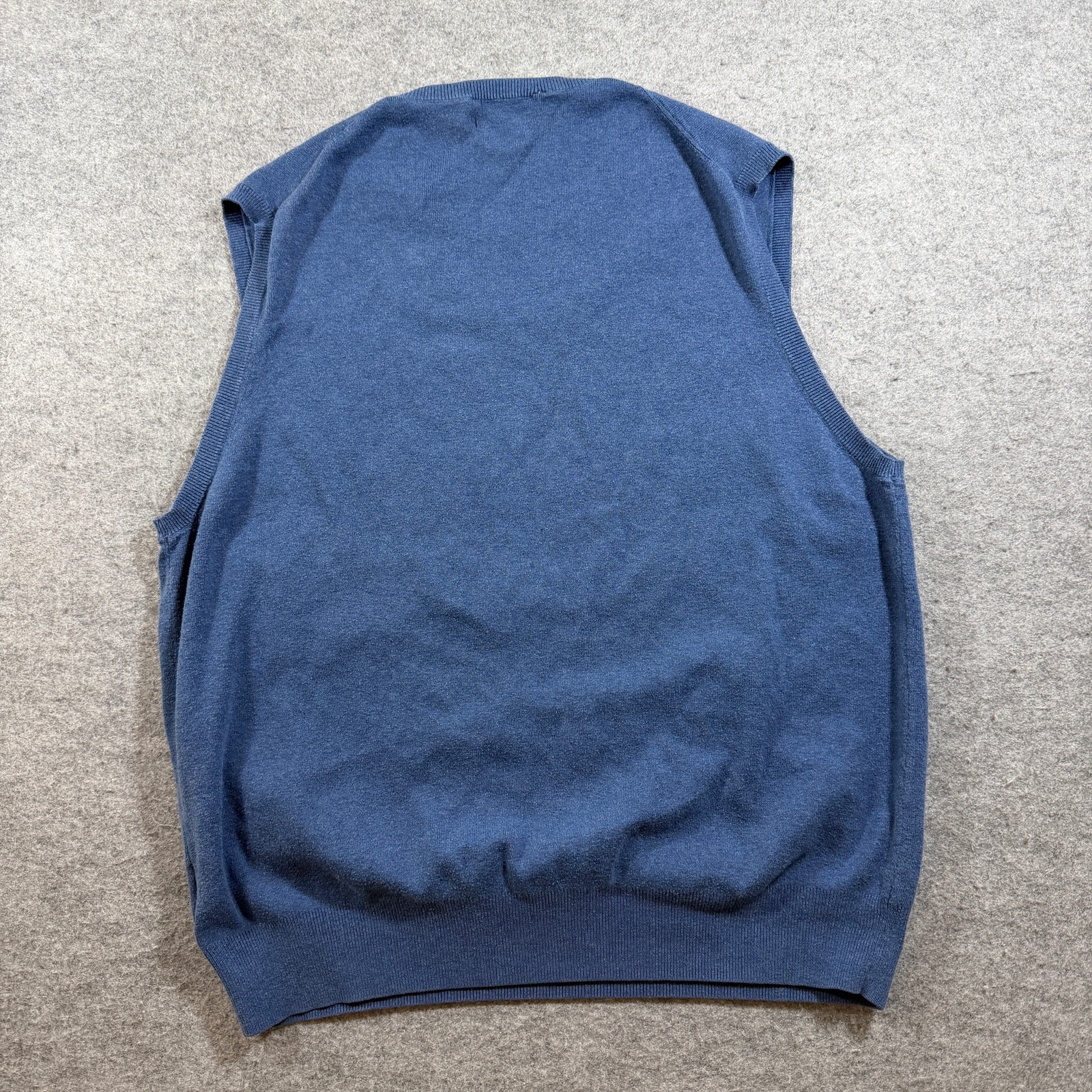 Polo Ralph Lauren Sweater Vest Mens L Blue Pima Cotton V-Neck Pony Logo Preppy thumbnail 2