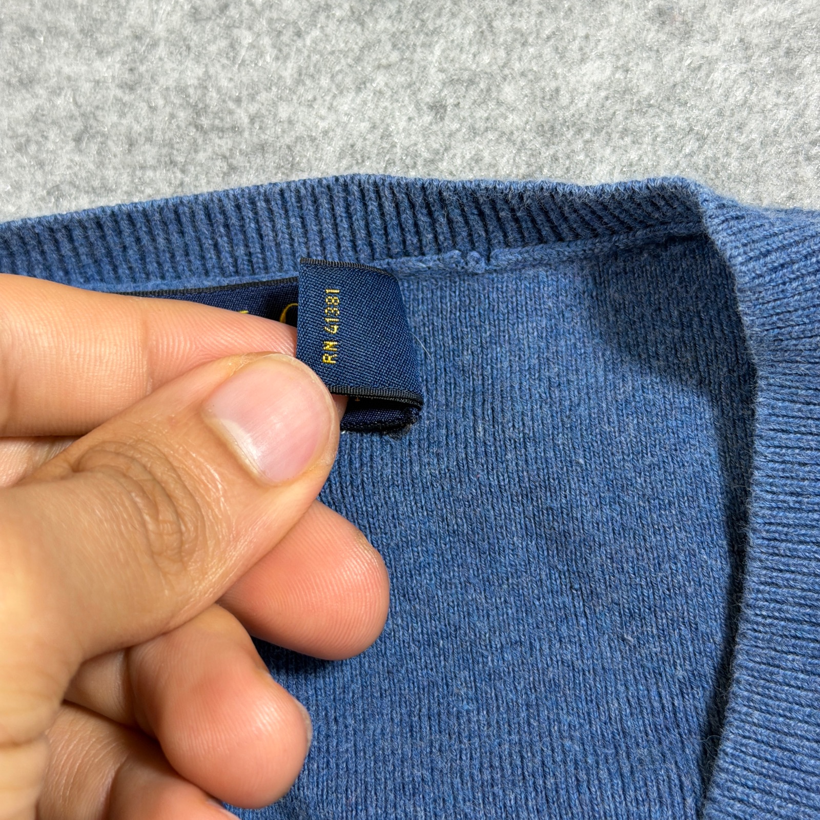 Polo Ralph Lauren Sweater Vest Mens L Blue Pima Cotton V-Neck Pony Logo Preppy thumbnail 11