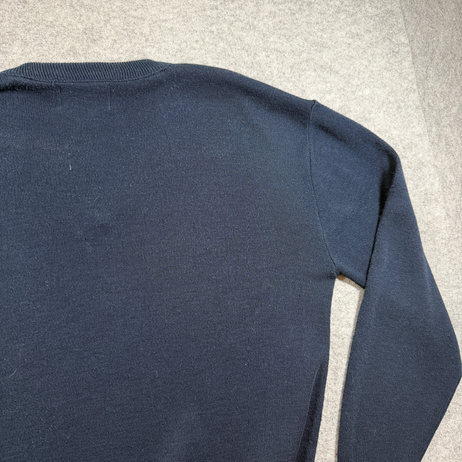 McBriar Vintage Sweater Mens L Navy V-Neck Outdoor Preppy Fall Knit USA Made thumbnail 11