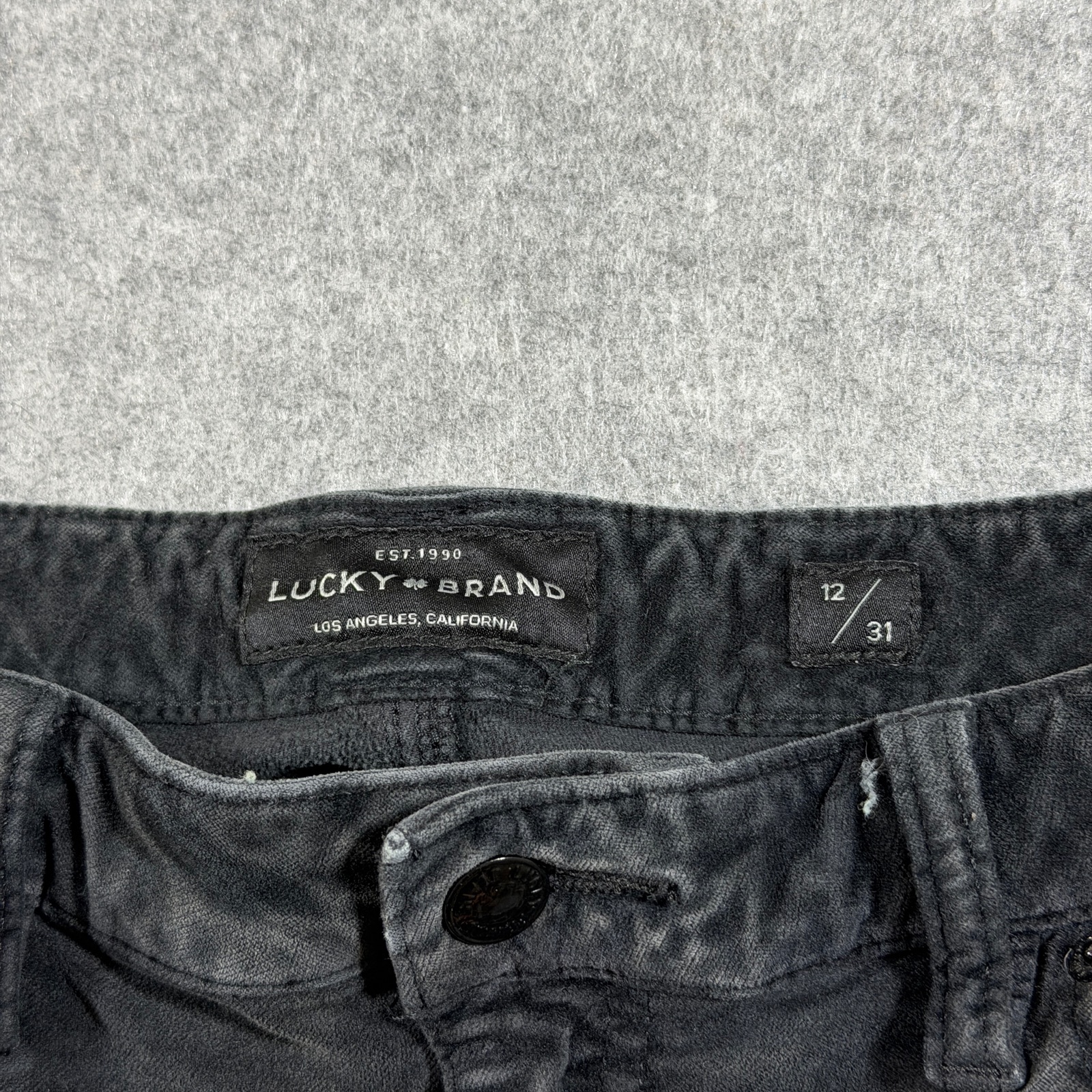 Lucky Brand Ava Super Skinny Pants Womens 12/31 Black Faded Denim Skinny thumbnail 5