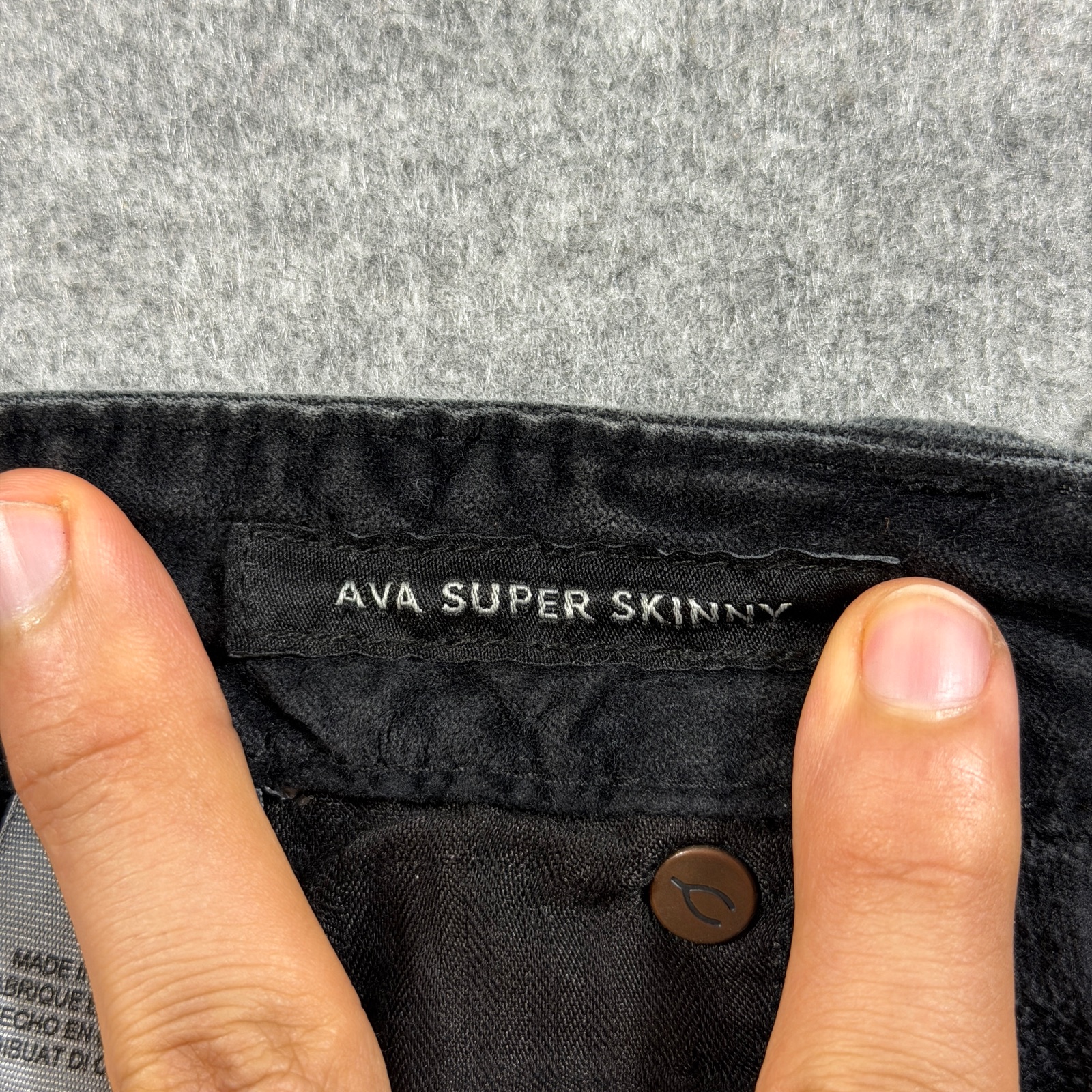 Lucky Brand Ava Super Skinny Pants Womens 12/31 Black Faded Denim Skinny thumbnail 10