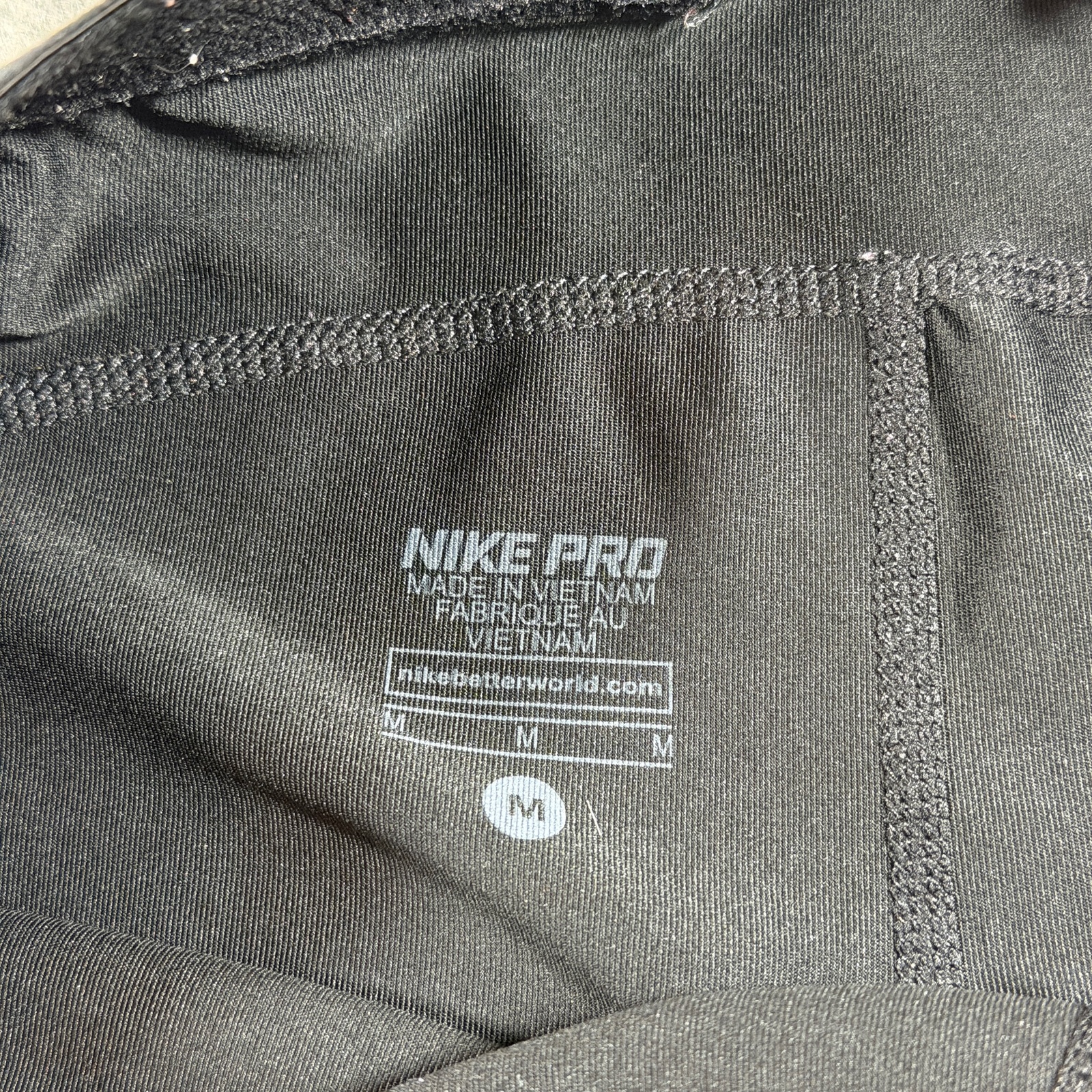 Nike Pro Capri Leggings Womens M Black Compression Dri-Fit Gym Training Workout thumbnail 5
