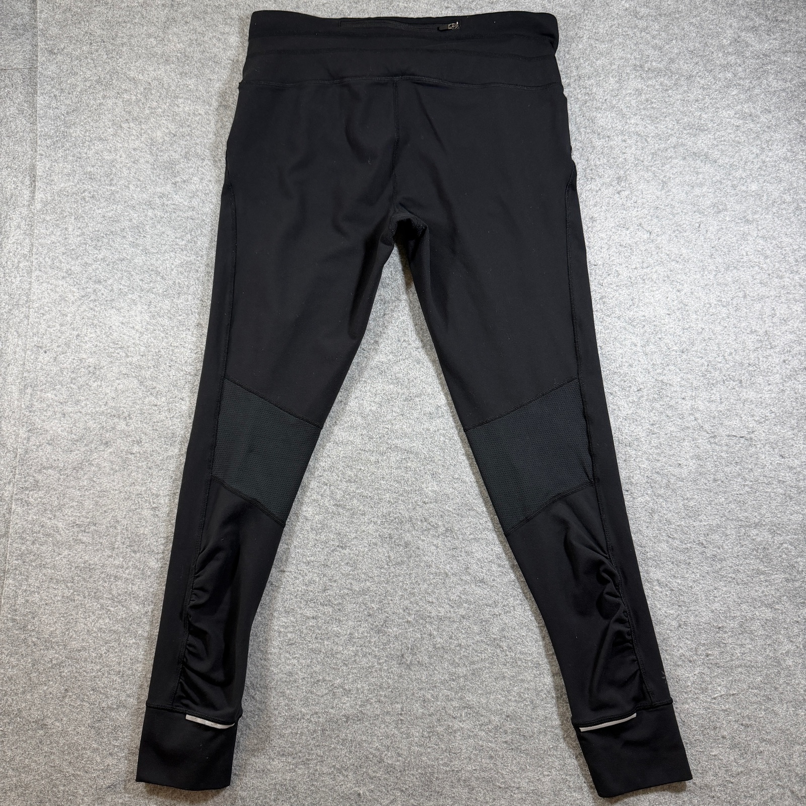 Athleta Leggings Womens M Black Mesh Panel Zip Pocket Ankle Running Workout thumbnail 2