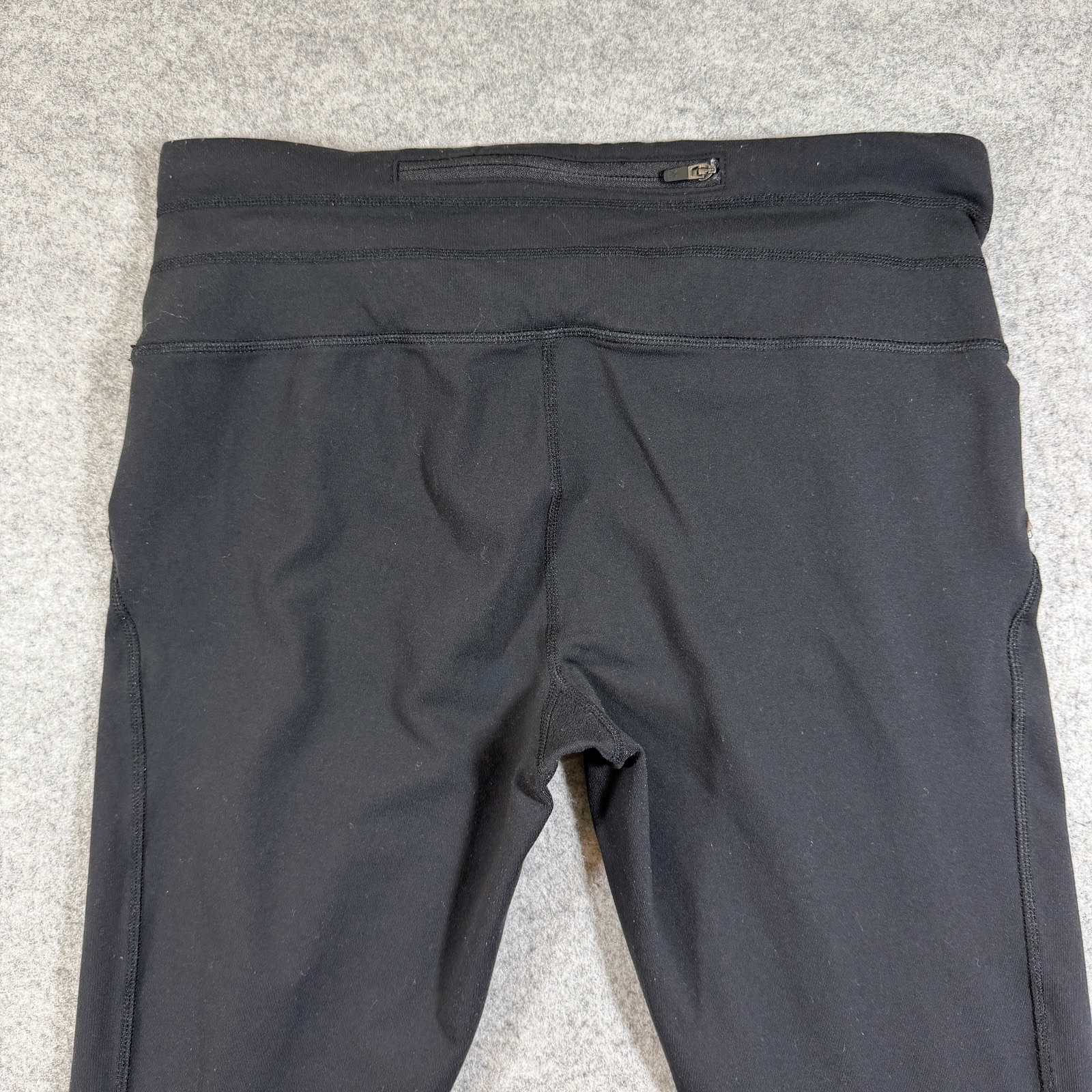 Athleta Leggings Womens M Black Mesh Panel Zip Pocket Ankle Running Workout thumbnail 8