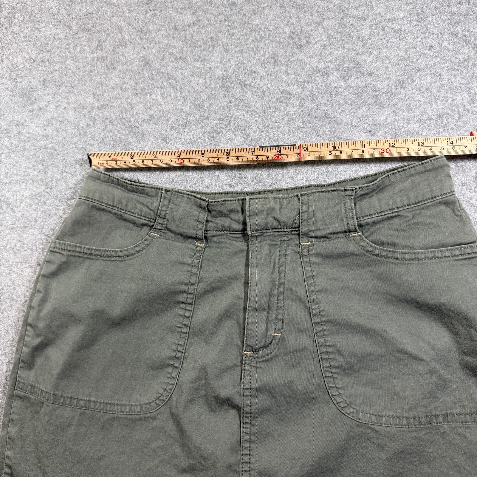 Lee Cargo Skort Womens 6 Olive Green Utility Patch Pockets Below Waist Casual thumbnail 6