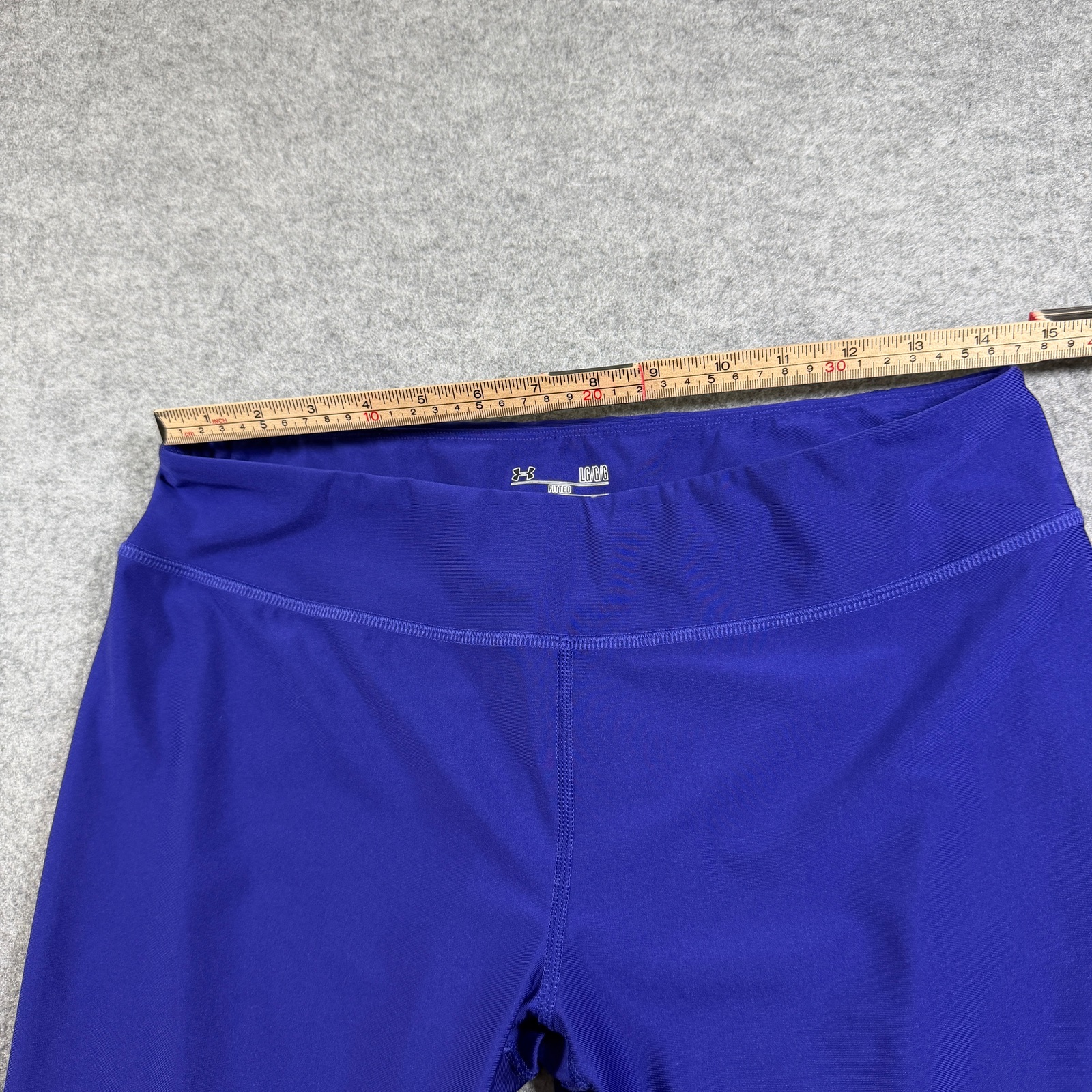 Under Armour HeatGear Capri Leggings Womens LG Purple Compression Gym Workout thumbnail 4
