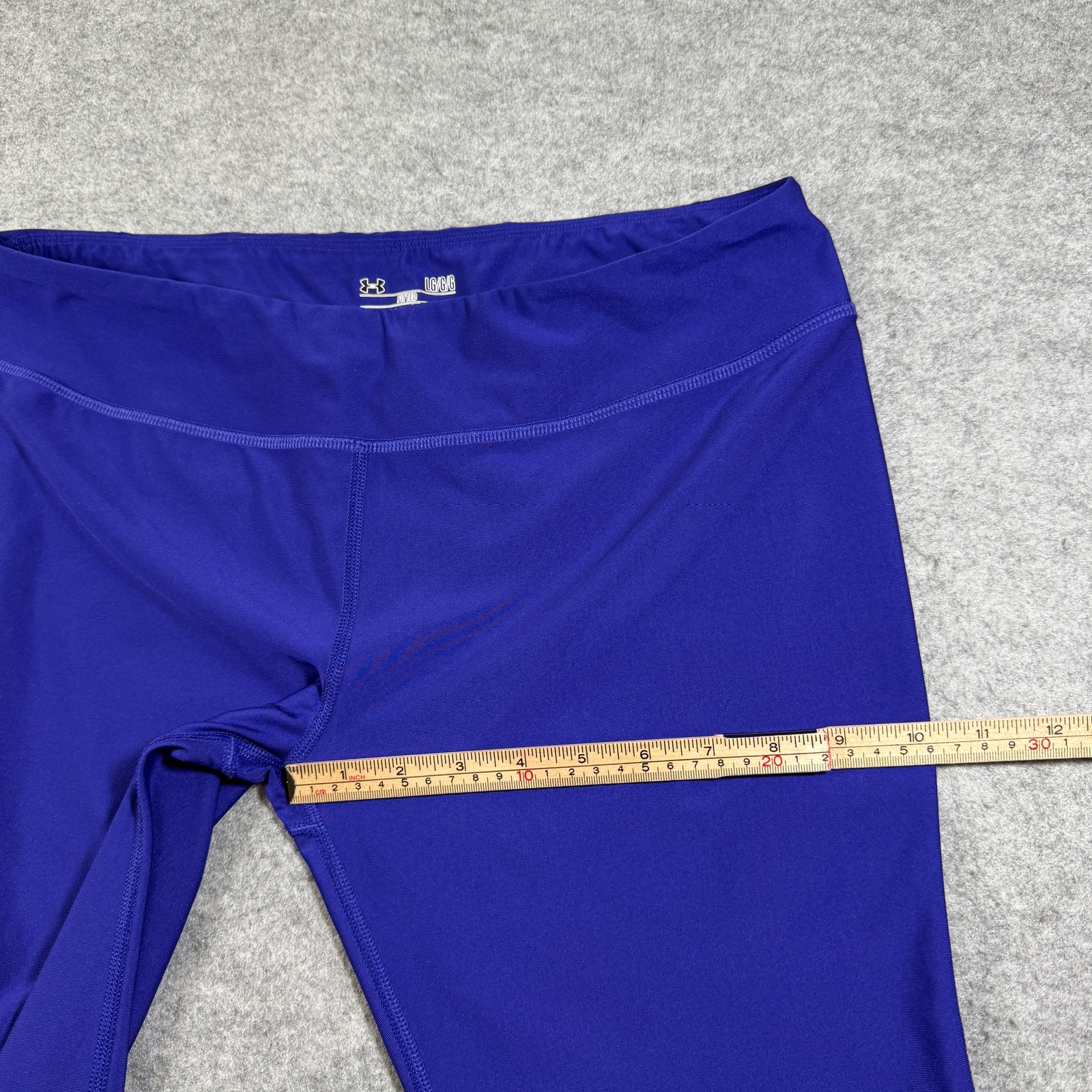 Under Armour HeatGear Capri Leggings Womens LG Purple Compression Gym Workout thumbnail 6