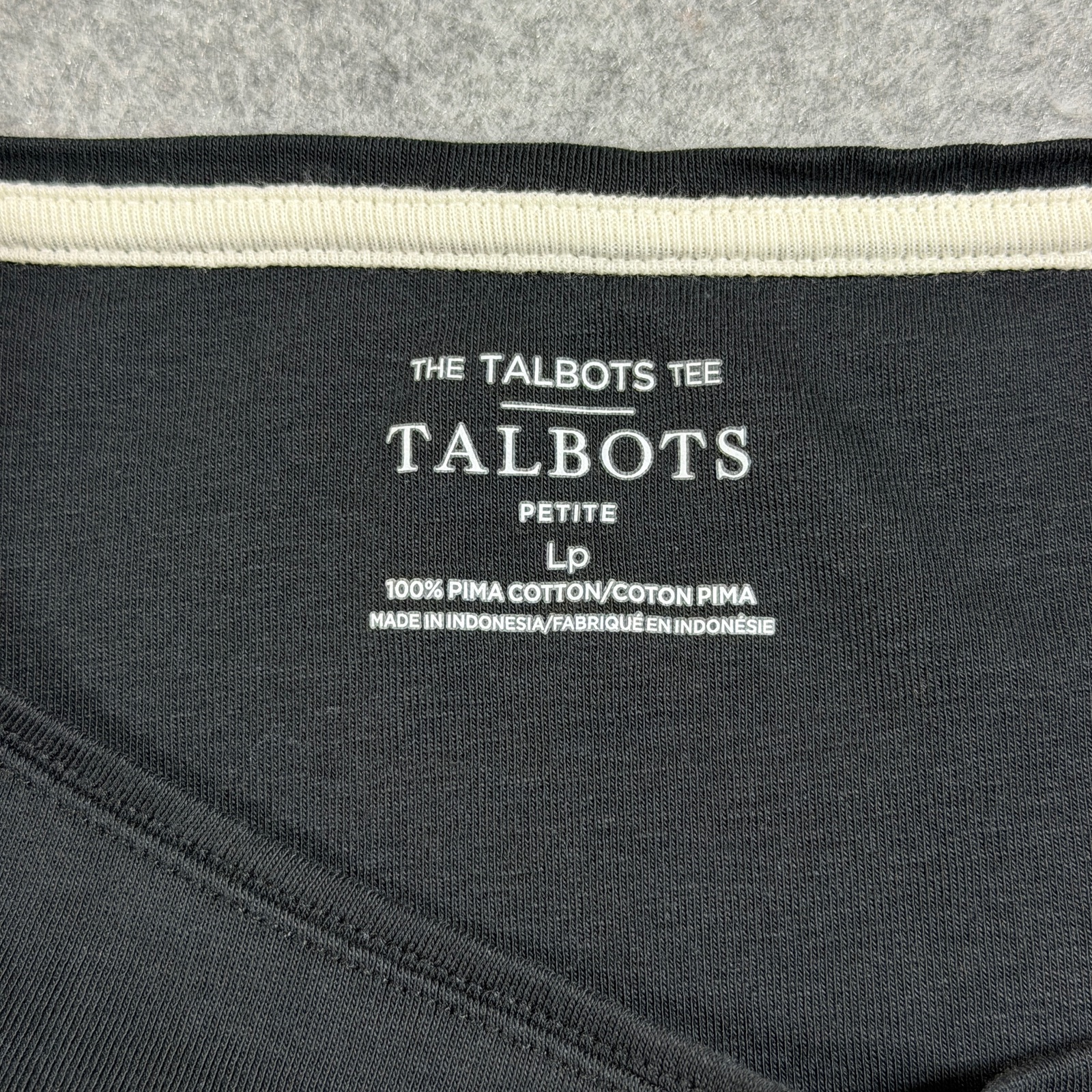 Talbots Tank Top Womens LP Black Pima Cotton Sleeveless Crew Neck Petite thumbnail 3