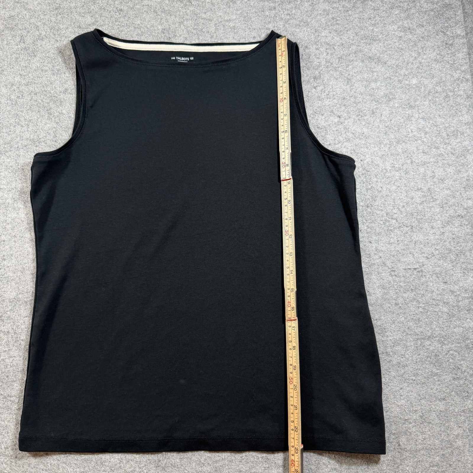 Talbots Tank Top Womens LP Black Pima Cotton Sleeveless Crew Neck Petite thumbnail 5