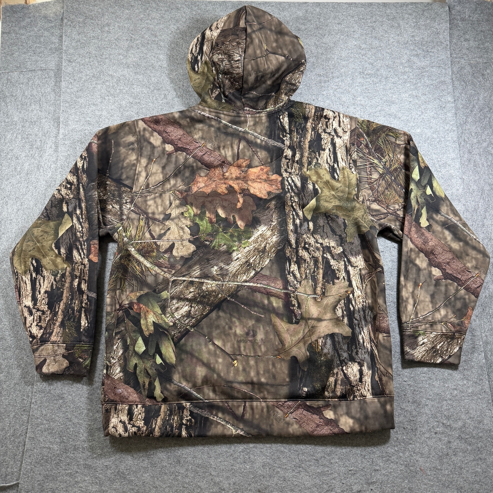 Mossy Oak Real Camo Pullover Hoodie Mens L Hunting Fishing Fleece Drawstring thumbnail 2