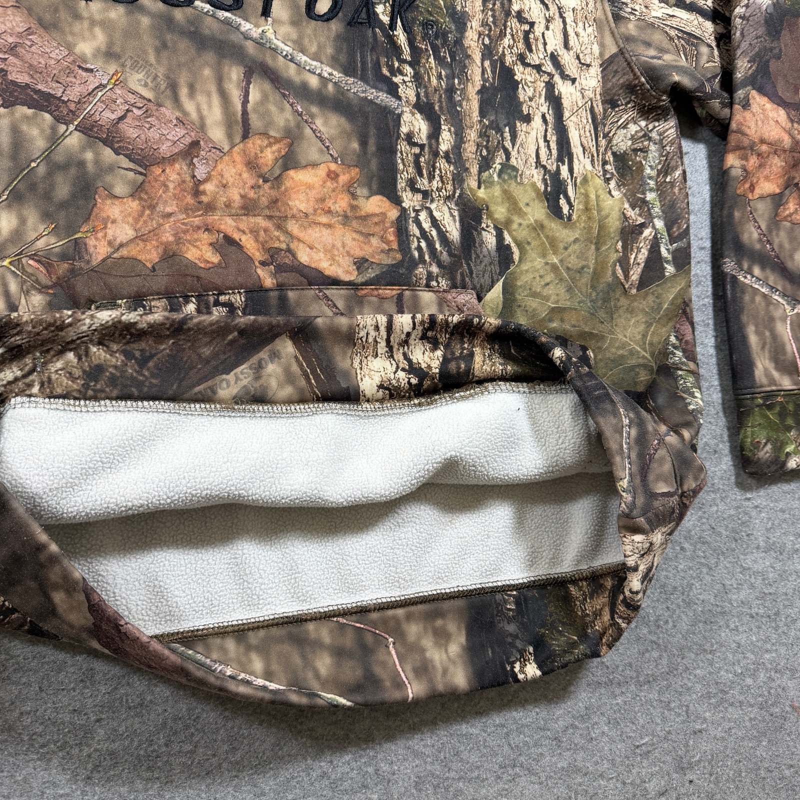 Mossy Oak Real Camo Pullover Hoodie Mens L Hunting Fishing Fleece Drawstring thumbnail 5