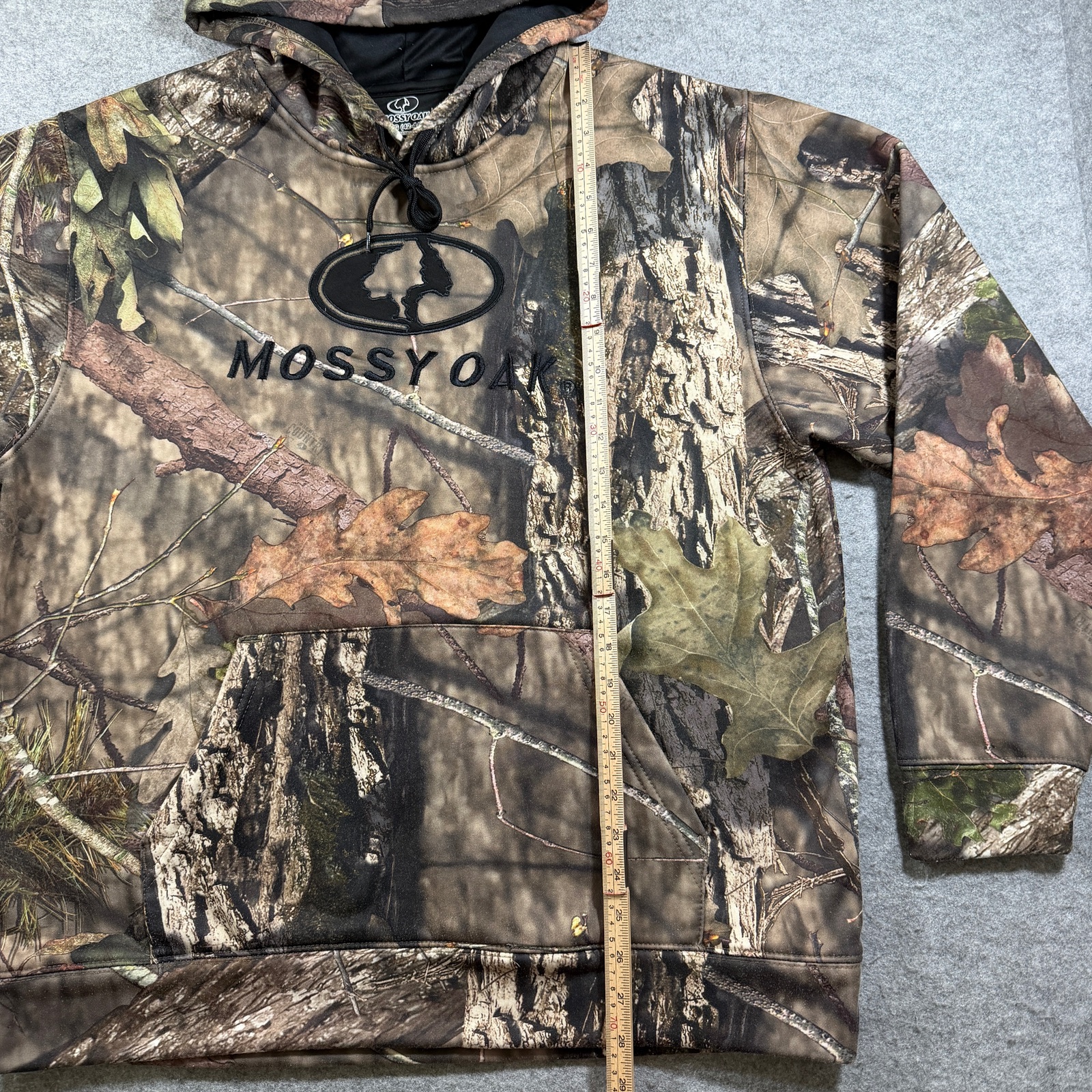 Mossy Oak Real Camo Pullover Hoodie Mens L Hunting Fishing Fleece Drawstring thumbnail 6