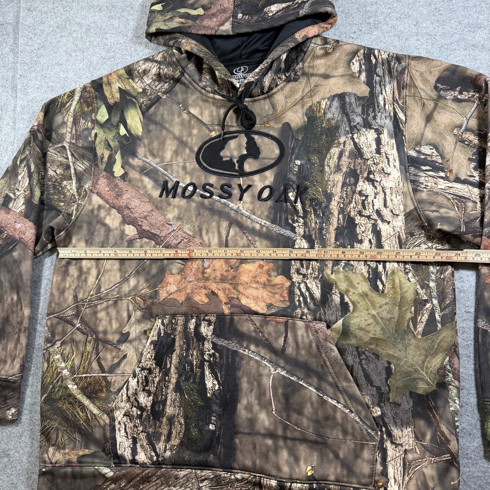 Mossy Oak Real Camo Pullover Hoodie Mens L Hunting Fishing Fleece Drawstring thumbnail 7