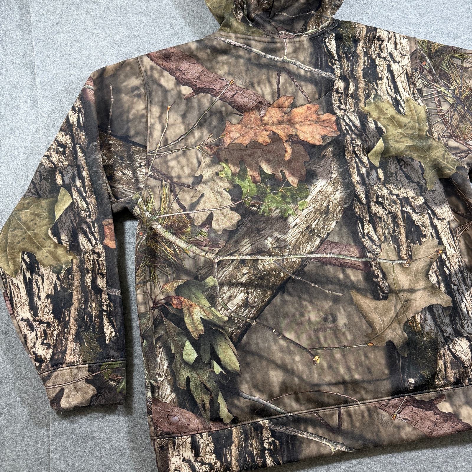 Mossy Oak Real Camo Pullover Hoodie Mens L Hunting Fishing Fleece Drawstring thumbnail 10