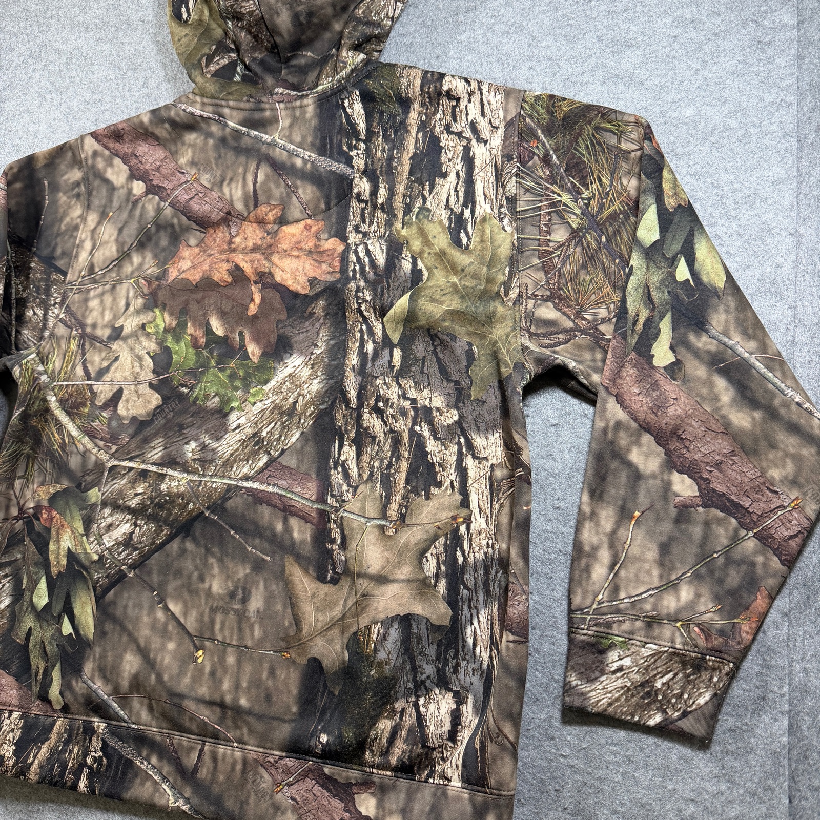Mossy Oak Real Camo Pullover Hoodie Mens L Hunting Fishing Fleece Drawstring thumbnail 11