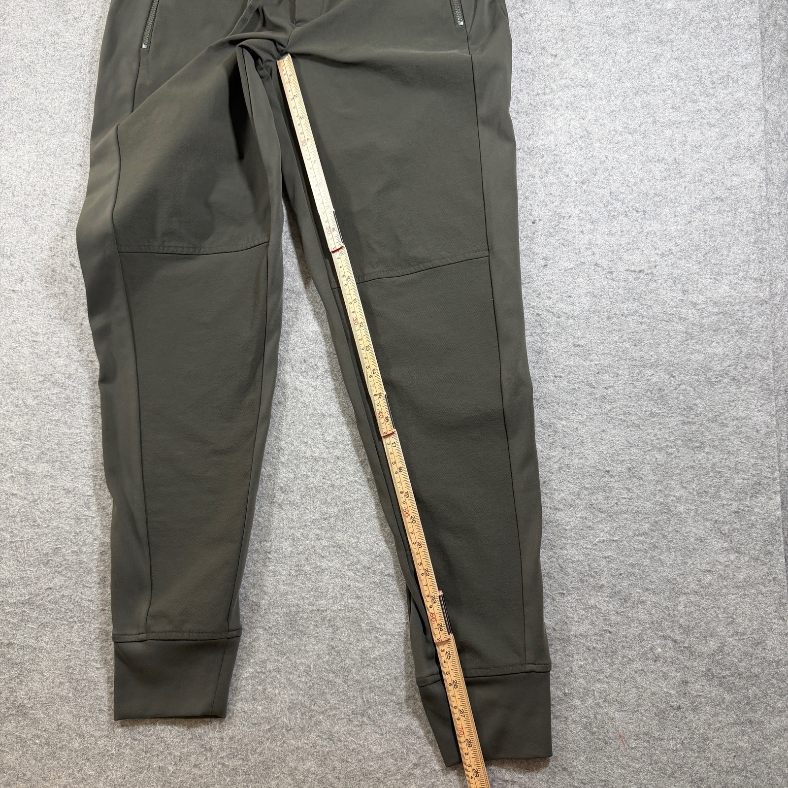 Athleta Joggers Womens 4 Olive Green Zip Pockets Tapered Lounge Athleisure thumbnail 7