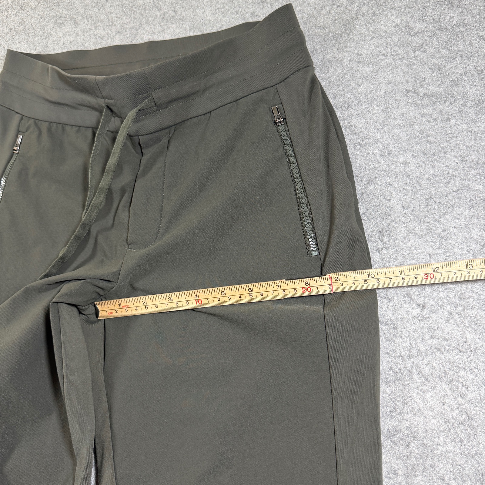 Athleta Joggers Womens 4 Olive Green Zip Pockets Tapered Lounge Athleisure thumbnail 8