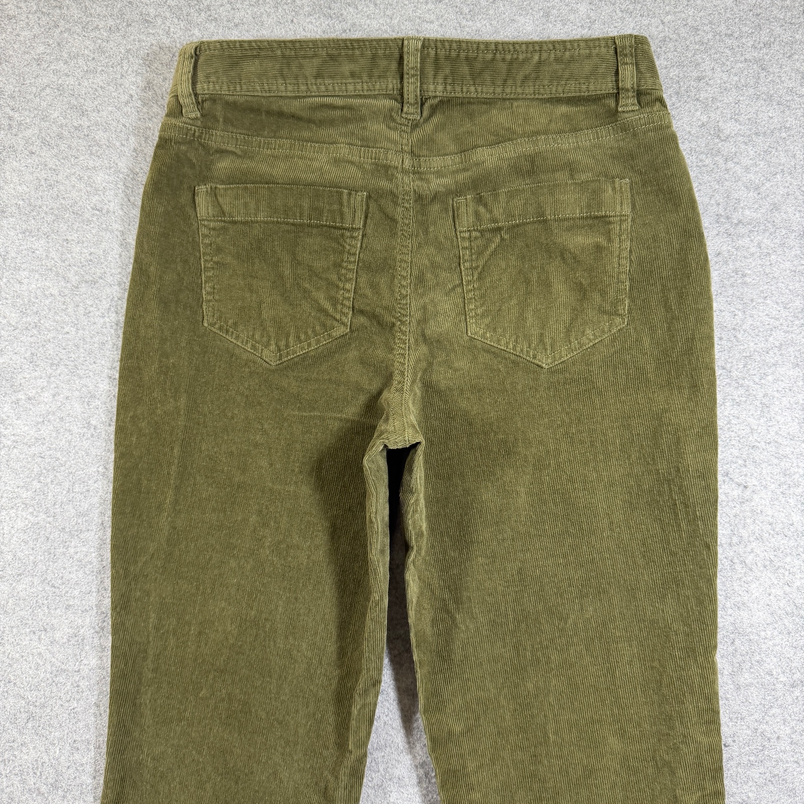 Brooks Brothers Corduroy Pants Womens 2 Olive Green Five Pocket Slim Stretch thumbnail 3
