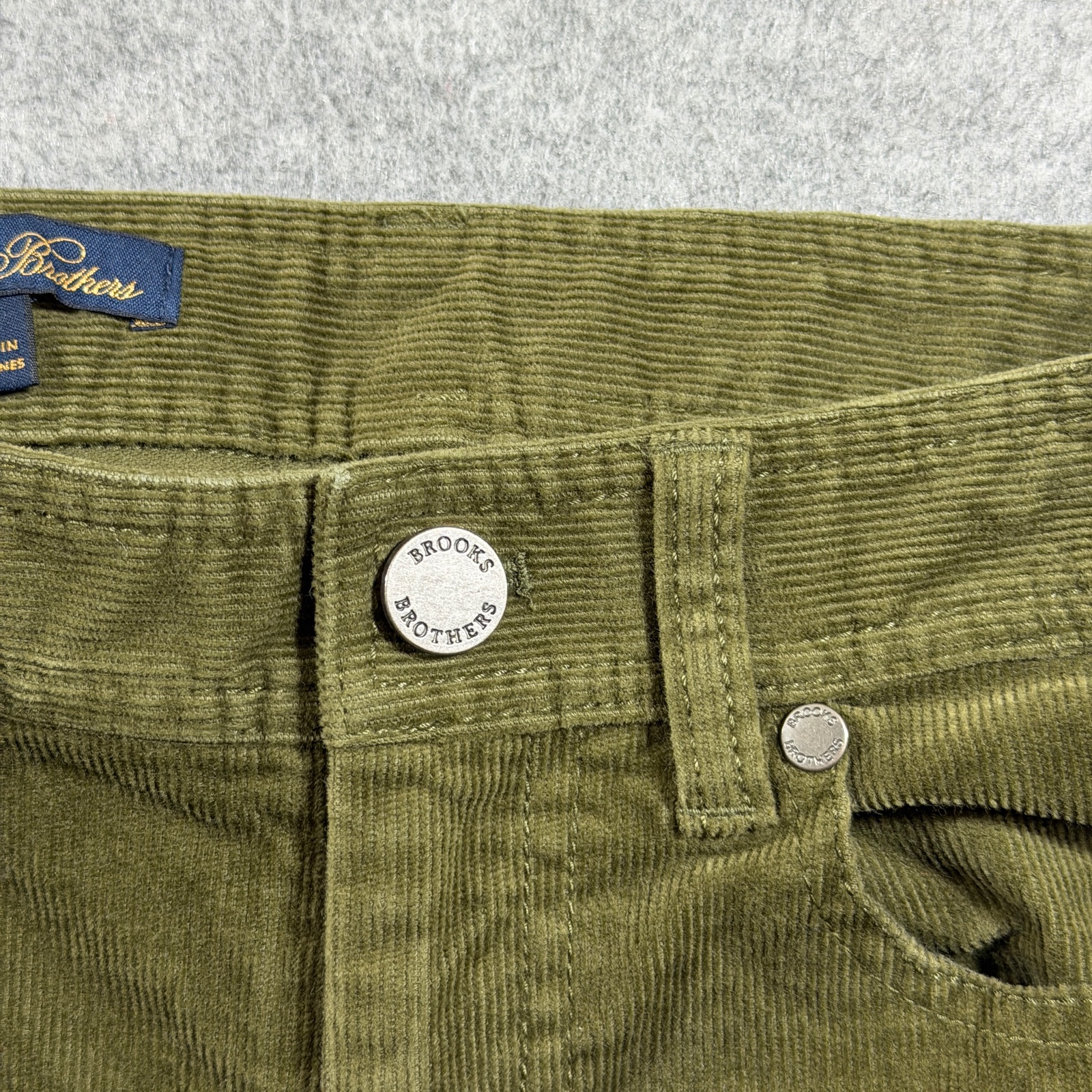 Brooks Brothers Corduroy Pants Womens 2 Olive Green Five Pocket Slim Stretch thumbnail 10