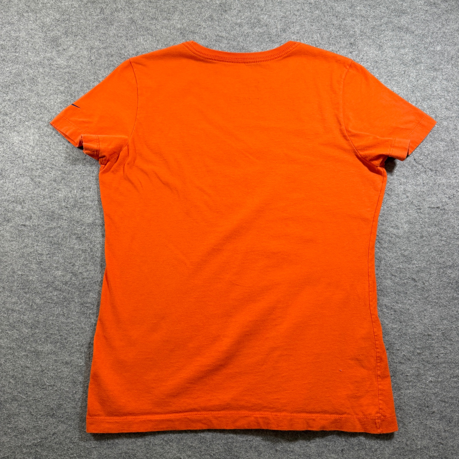Nike Denver Broncos T Shirt Womens L Orange Retro Logo Slim Fit NFL Football thumbnail 2