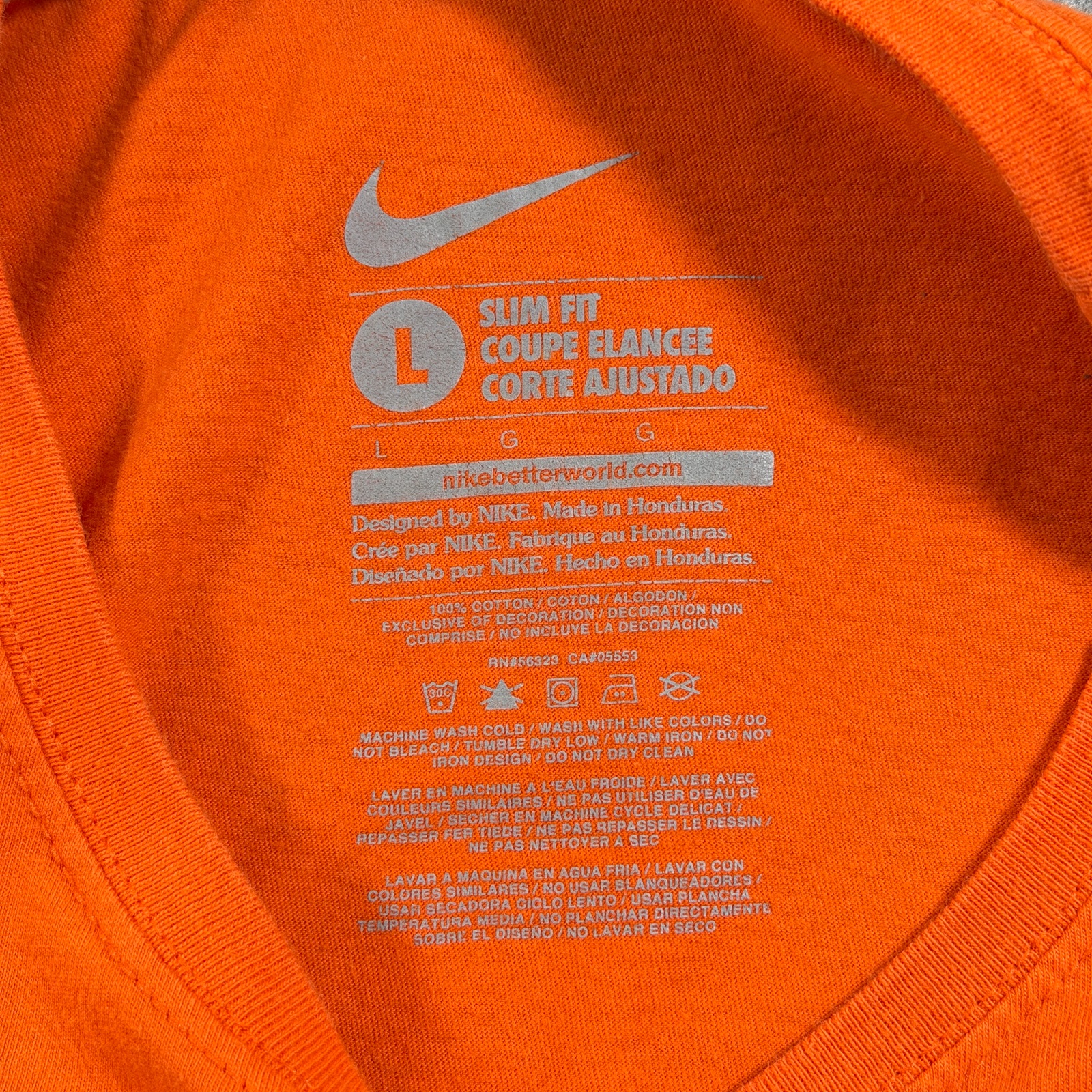 Nike Denver Broncos T Shirt Womens L Orange Retro Logo Slim Fit NFL Football thumbnail 5