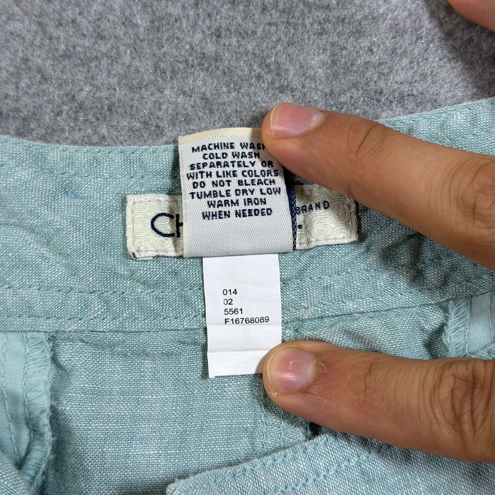 Cherokee 100% Linen Capri Pant Womens 18 Seafoam Green Relaxed Breathable Summer thumbnail 6