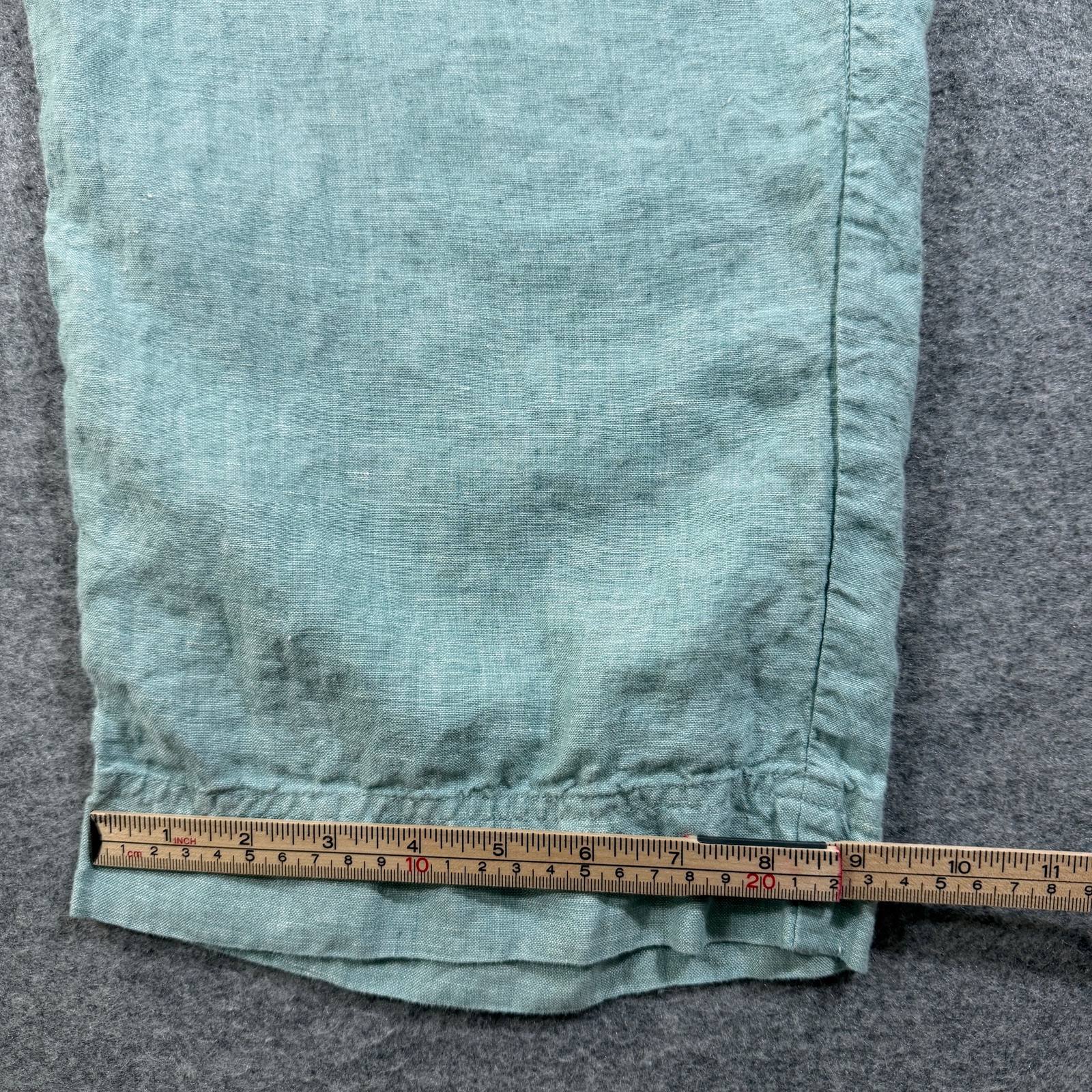 Cherokee 100% Linen Capri Pant Womens 18 Seafoam Green Relaxed Breathable Summer thumbnail 10