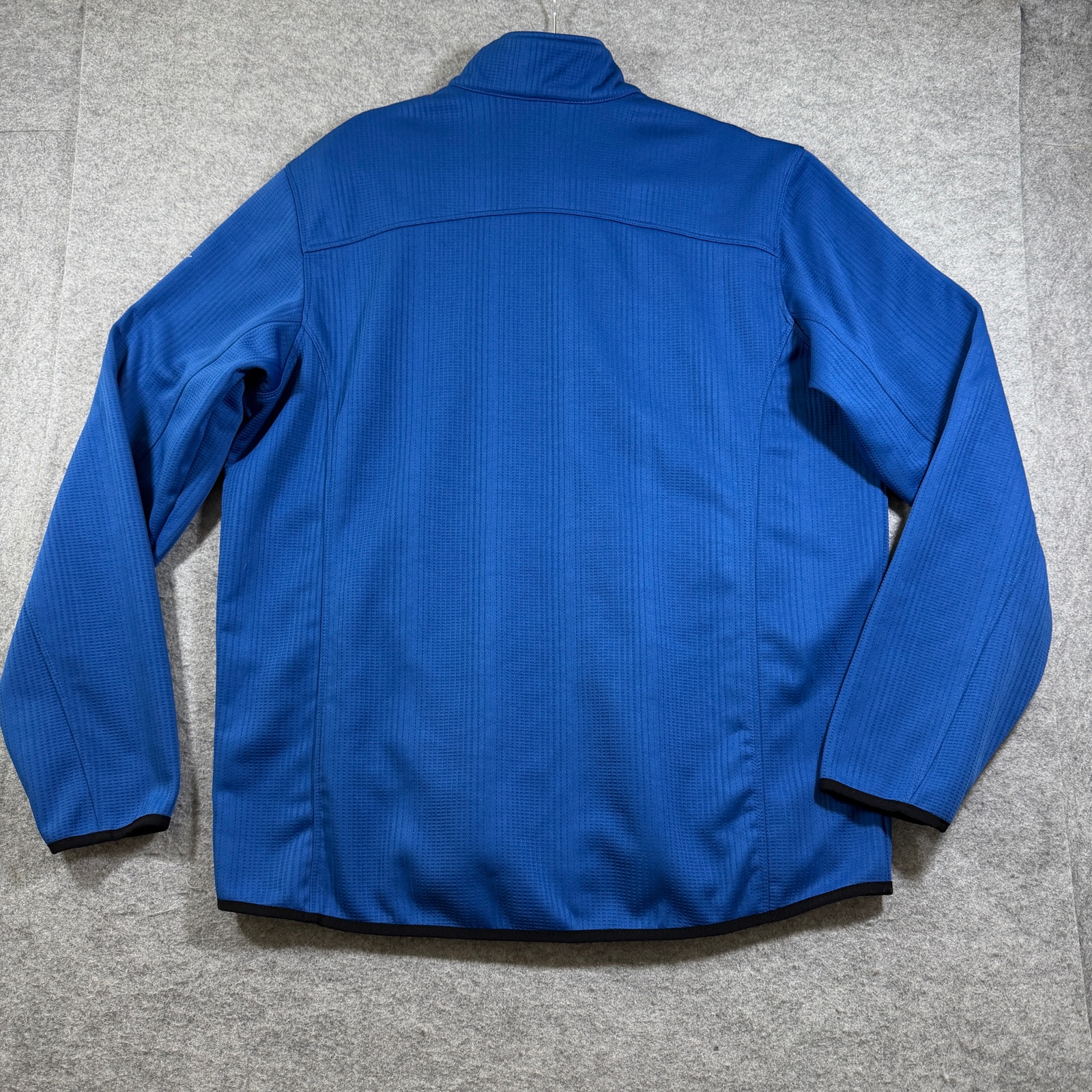 Eddie Bauer Full Zip Fleece Jacket Mens XL Blue Bear Patch Outdoor Hiking Camp thumbnail 2