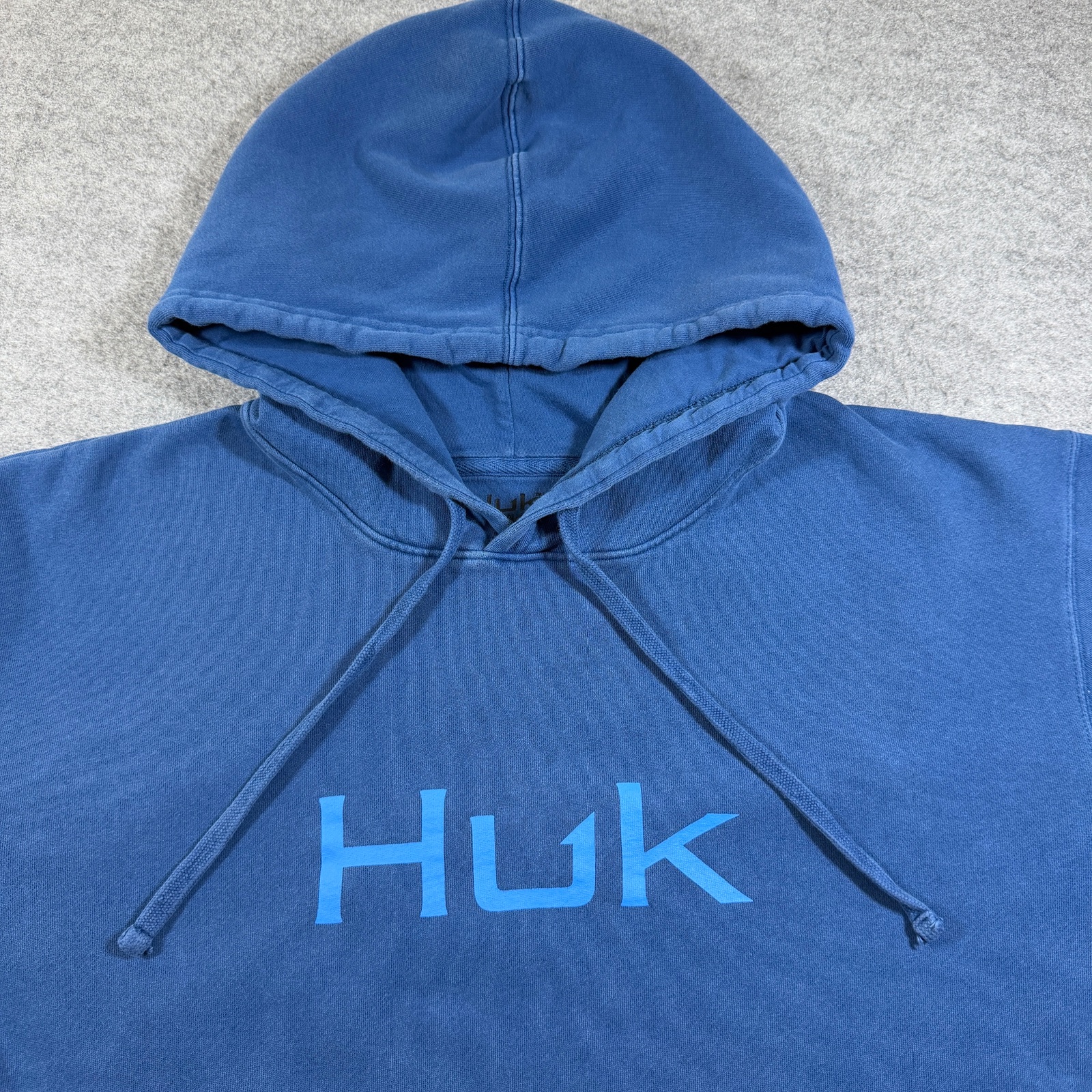 HUK Heavyweight Fleece Hoodie Mens XL Blue Fishing Outdoor Pullover Performance thumbnail 4