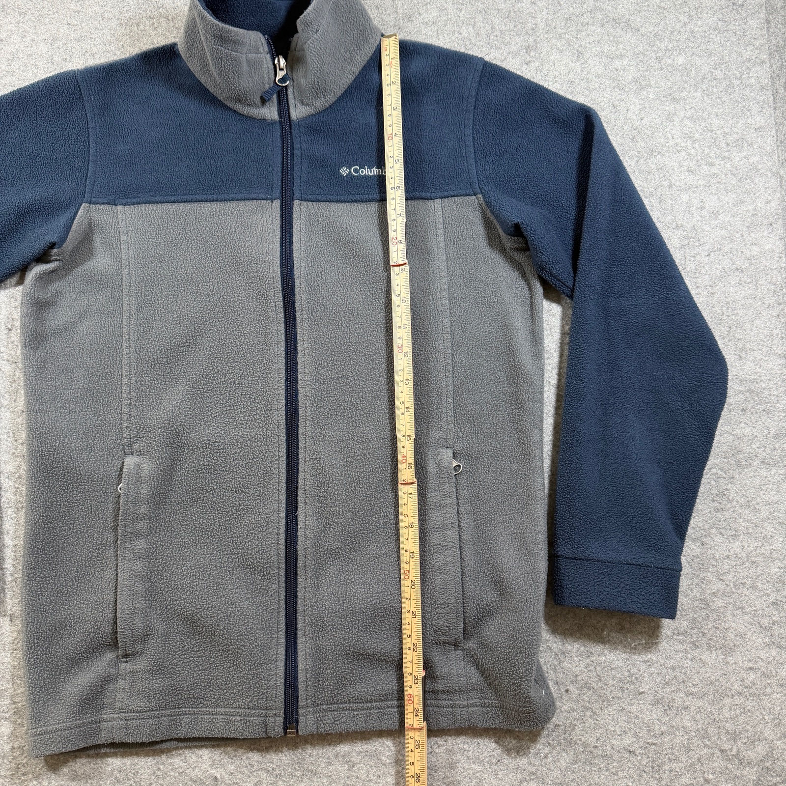 Columbia Steens Mountain Fleece Jacket Boys L Navy Gray Full Zip Outdoor Hiking thumbnail 6