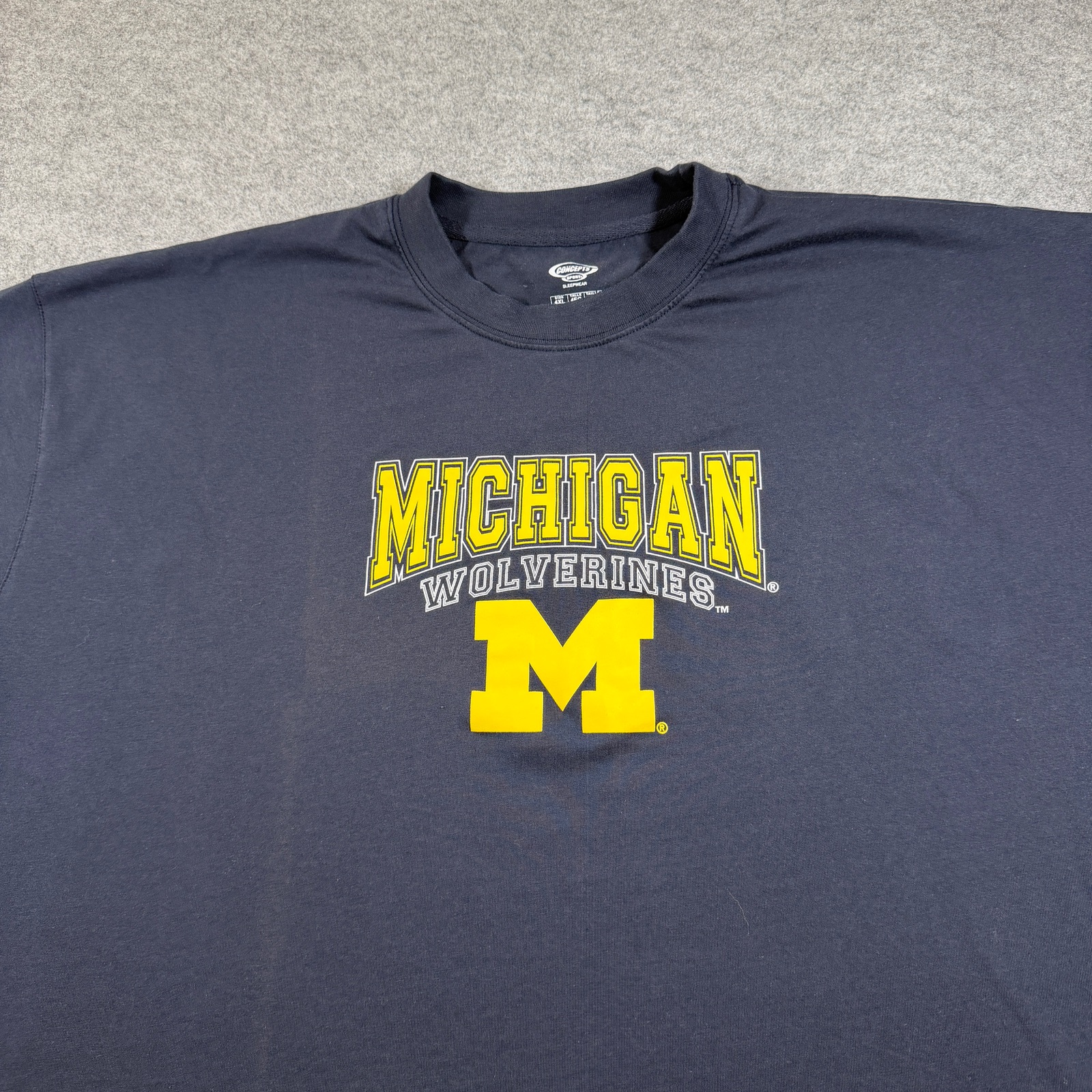 Concepts Sport Michigan Wolverines T Shirt Mens 4XL Navy Block M Graphic Tee thumbnail 3