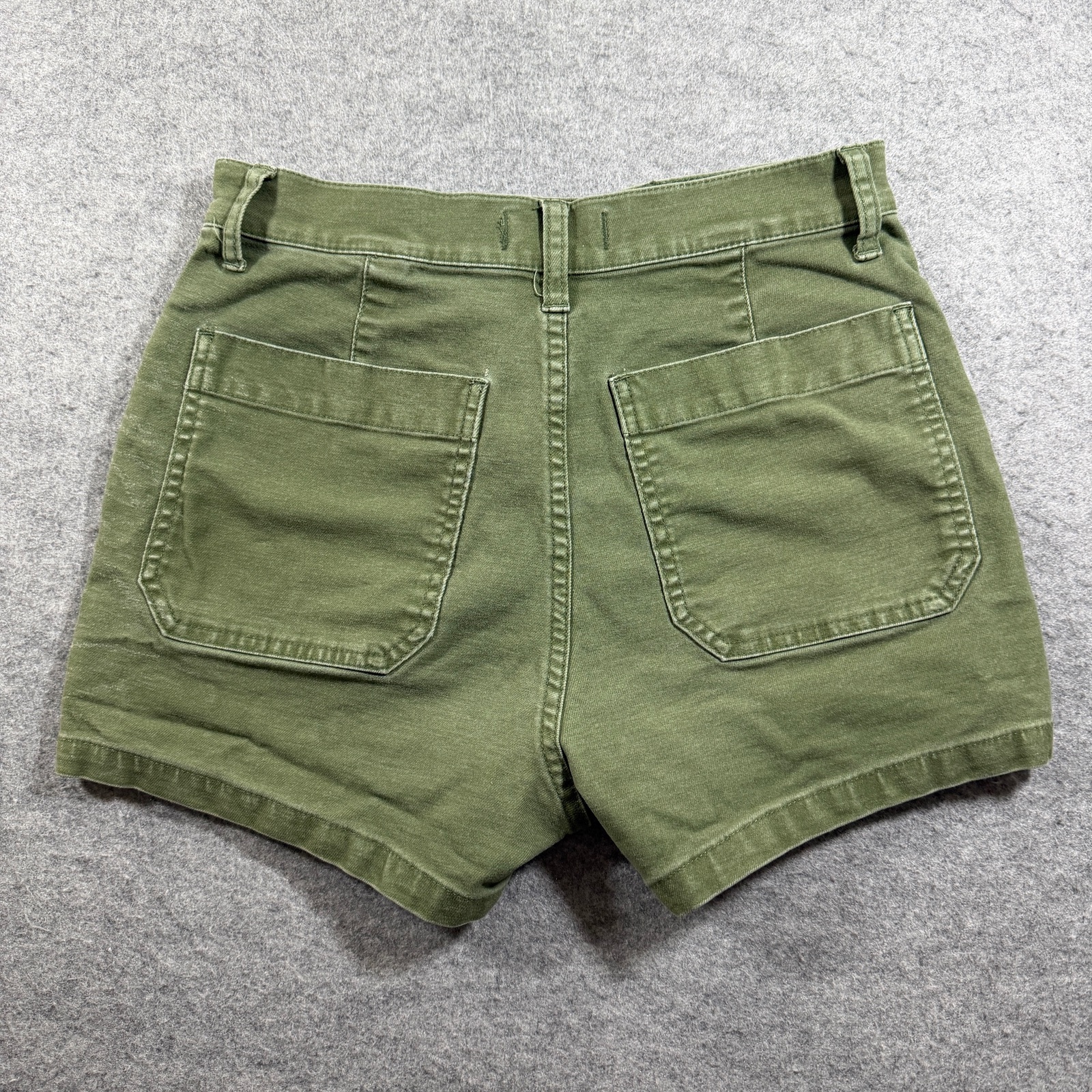 Madewell Shorts Womens 26 Olive Green High Rise Stretch Patch Pocket Preppy thumbnail 2