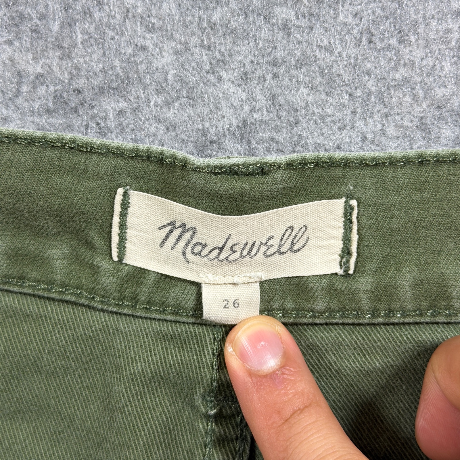 Madewell Shorts Womens 26 Olive Green High Rise Stretch Patch Pocket Preppy thumbnail 4