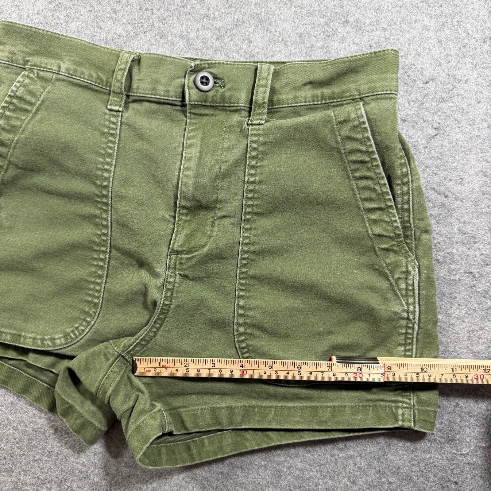 Madewell Shorts Womens 26 Olive Green High Rise Stretch Patch Pocket Preppy thumbnail 7