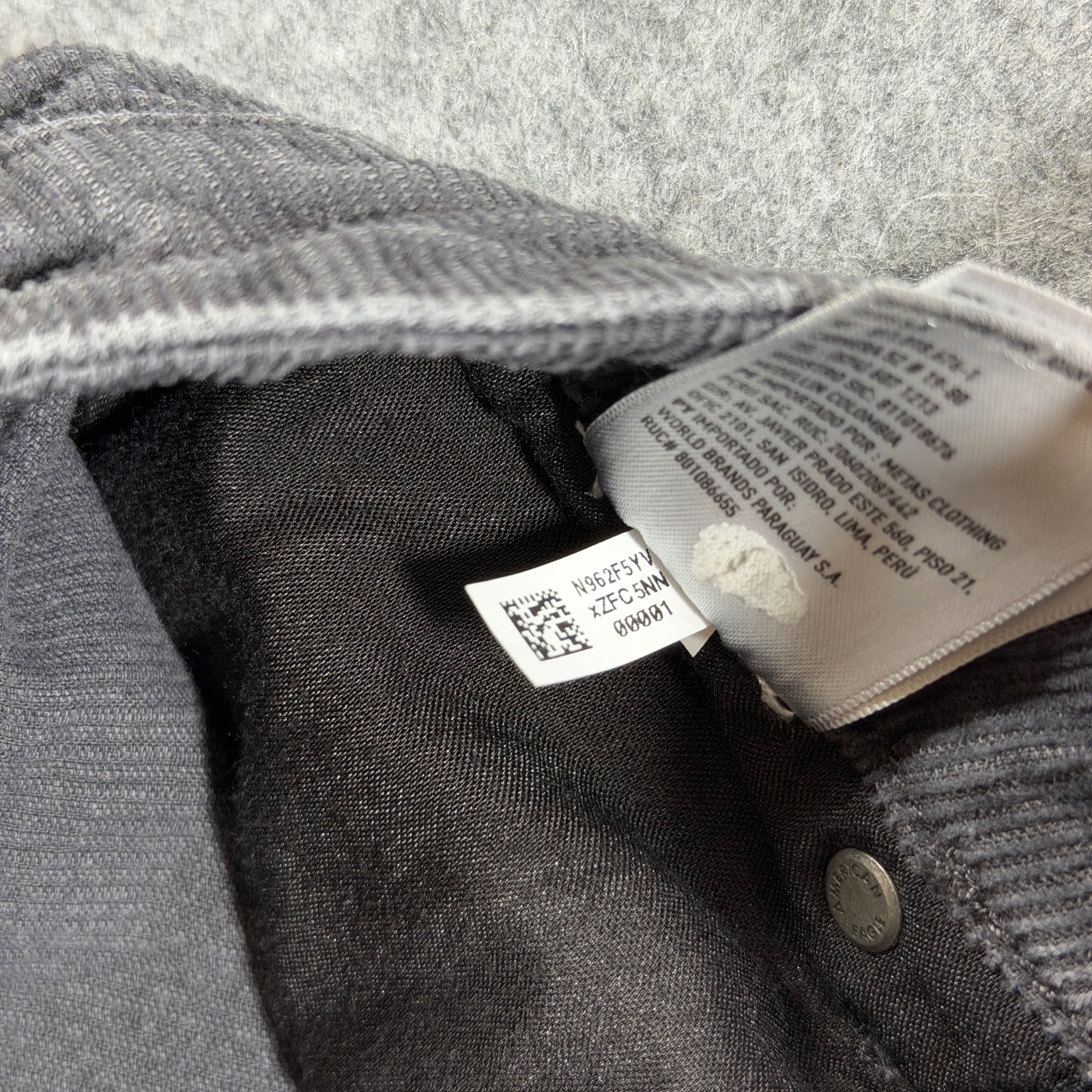 American Eagle Corduroy Pants Womens 0 Gray High Rise Five Pocket Stretch thumbnail 10