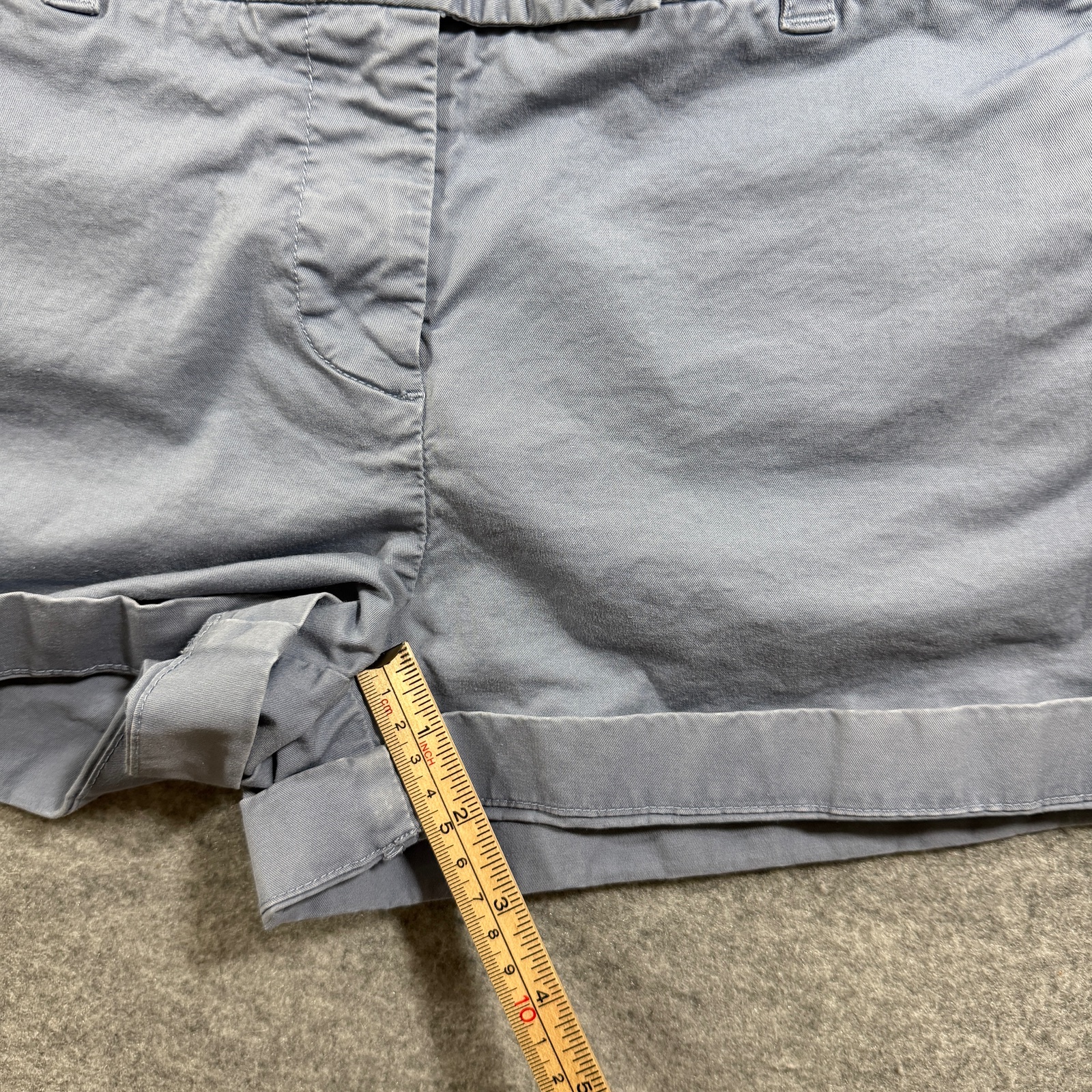 Vineyard Vines Chino Shorts Womens 8 Slate Blue Stretch Flat Front Preppy Whale thumbnail 8