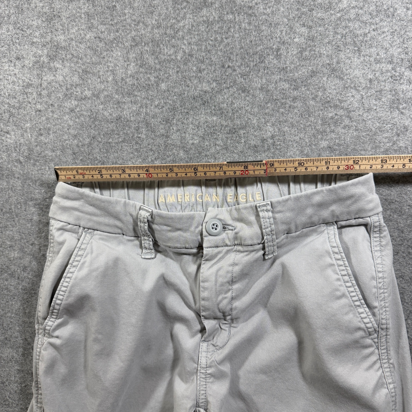 American Eagle Cargo Pants Womens 000 Gray Mid Rise Baggy Wide Leg Y2K Stretch thumbnail 6