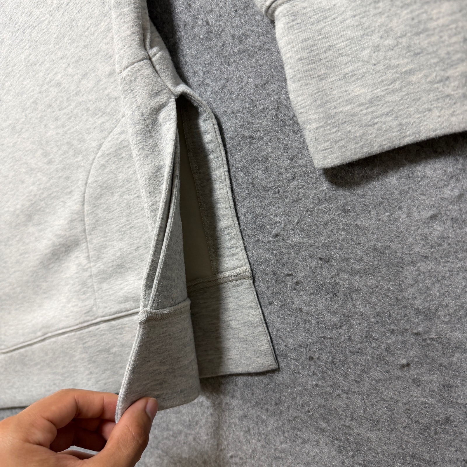 YPB Sweatshirt Womens XL Heather Gray Raglan Sleeve Relaxed Fit Pullover Pockets thumbnail 4