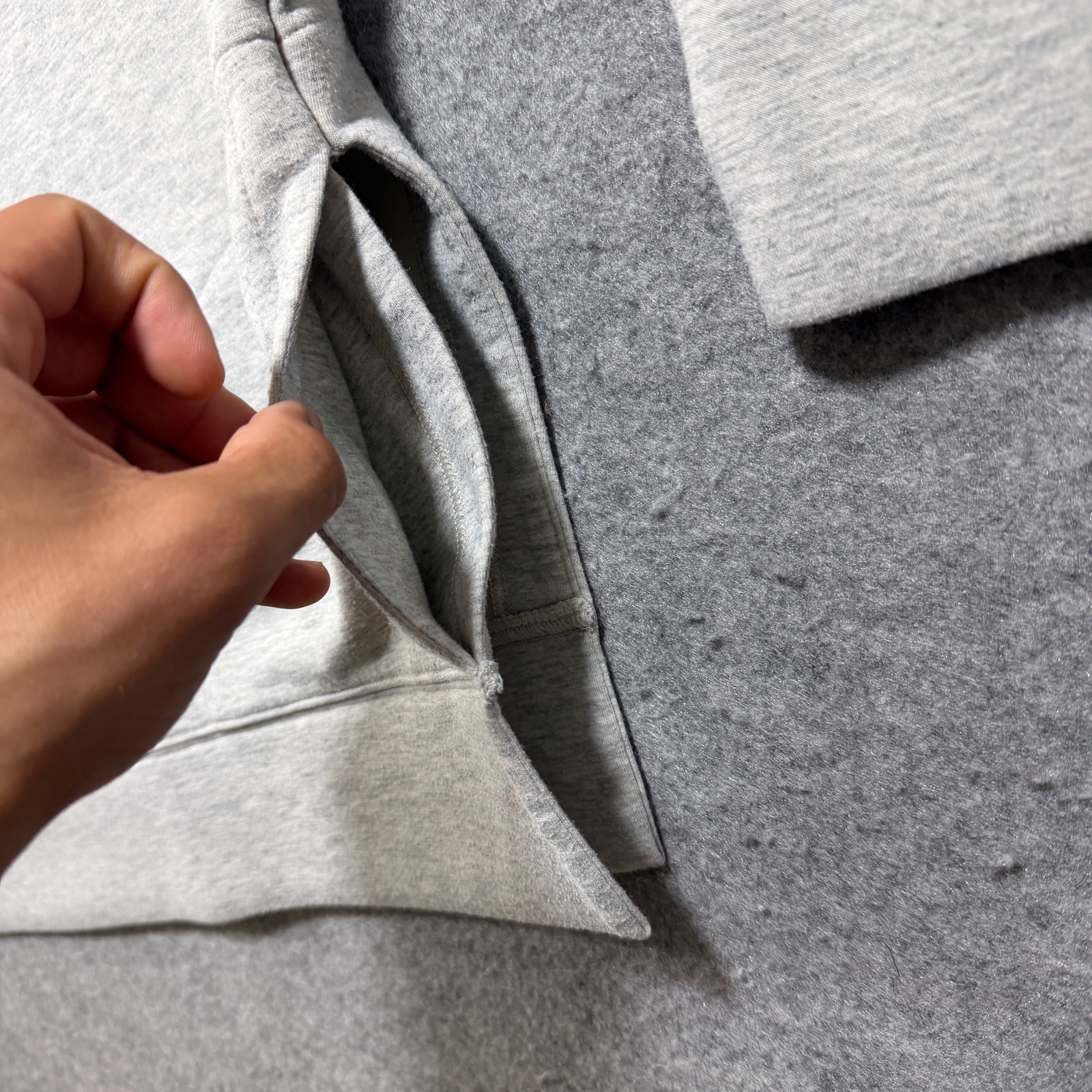 YPB Sweatshirt Womens XL Heather Gray Raglan Sleeve Relaxed Fit Pullover Pockets thumbnail 5