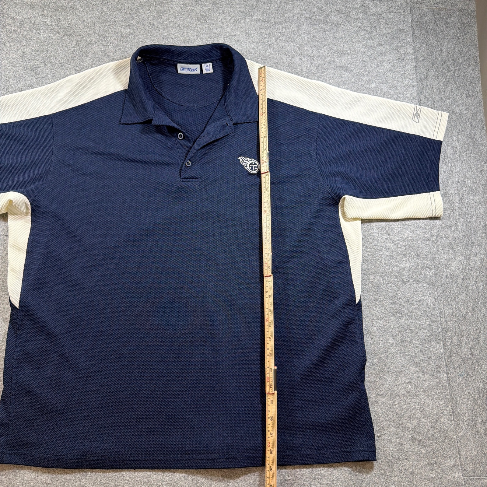 Vintage Y2K Reebok Tennessee Titans Polo Mens XL Navy NFL Breathable Stretch thumbnail 6