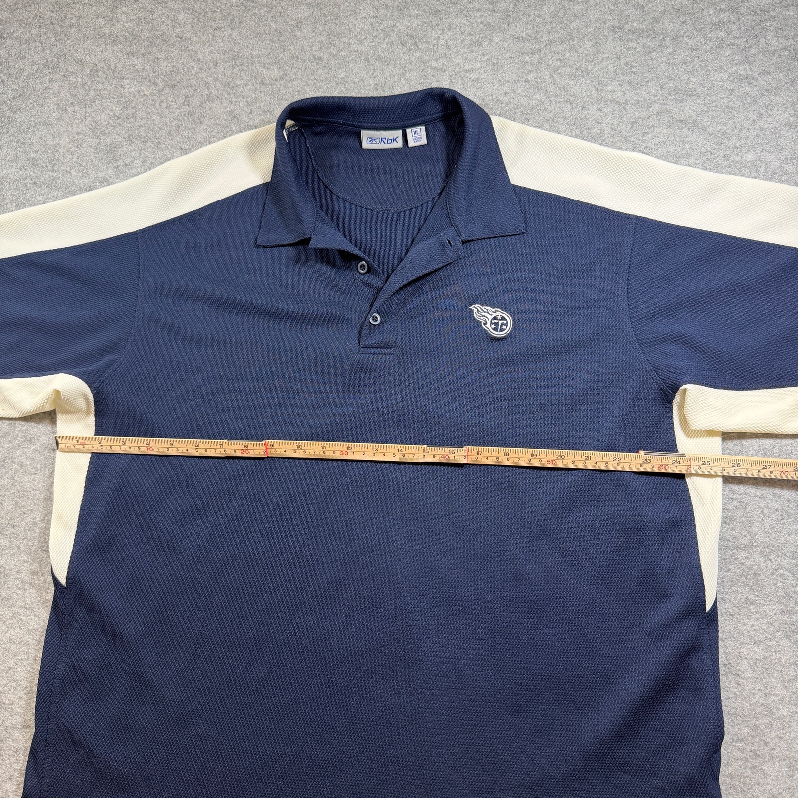 Vintage Y2K Reebok Tennessee Titans Polo Mens XL Navy NFL Breathable Stretch thumbnail 7