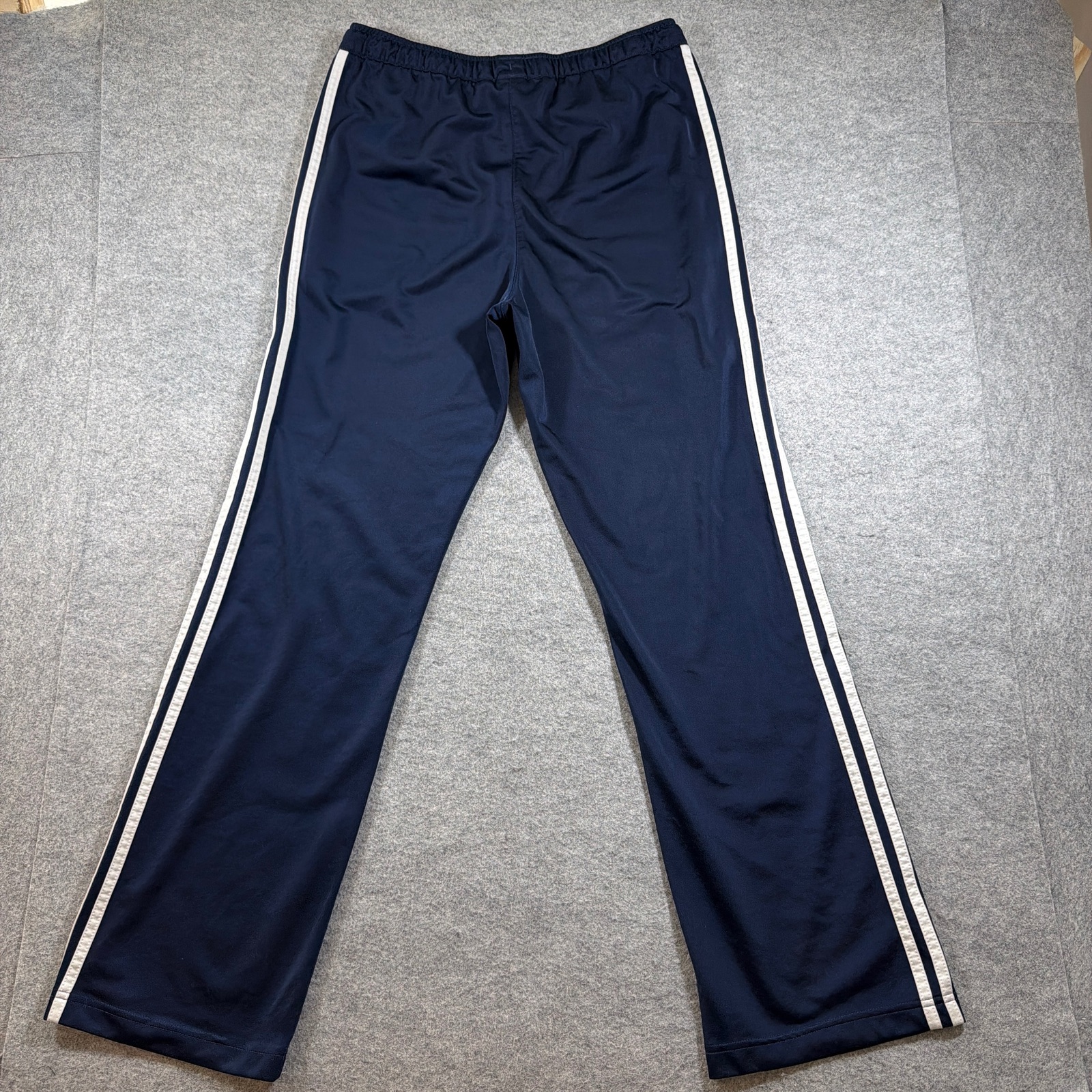 Vintage Y2K Adidas 3-Stripe Track Pants Mens M Navy Blue Training Drawstring thumbnail 2