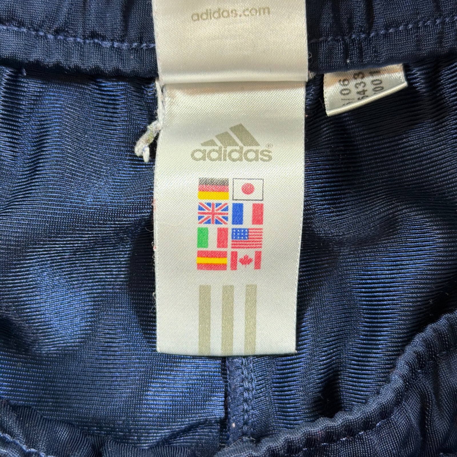 Vintage Y2K Adidas 3-Stripe Track Pants Mens M Navy Blue Training Drawstring thumbnail 10