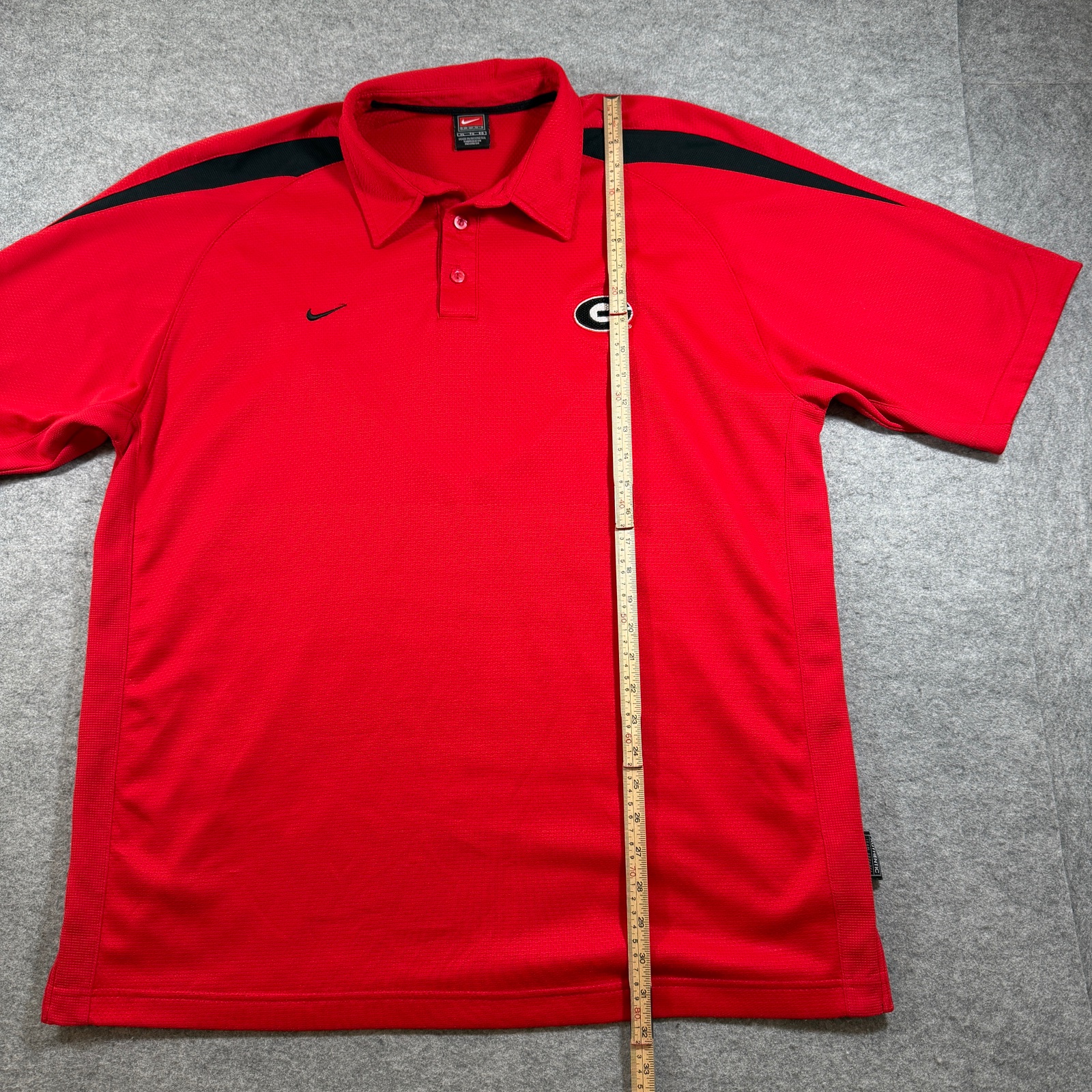 Nike Georgia Bulldogs Team Polo Mens XL Red Vintage Boxy Fit Breathable Fan Gear thumbnail 6